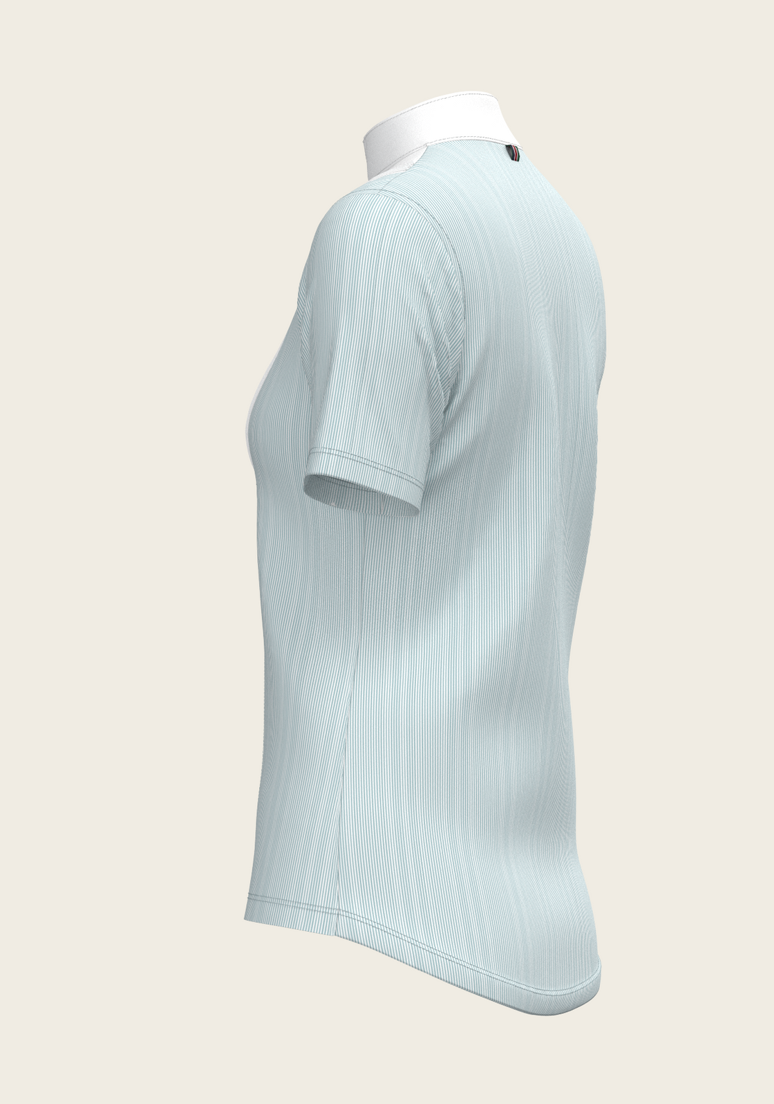  Stripes in Sky Blue Short Pleated Short Sleeve Show Shirt