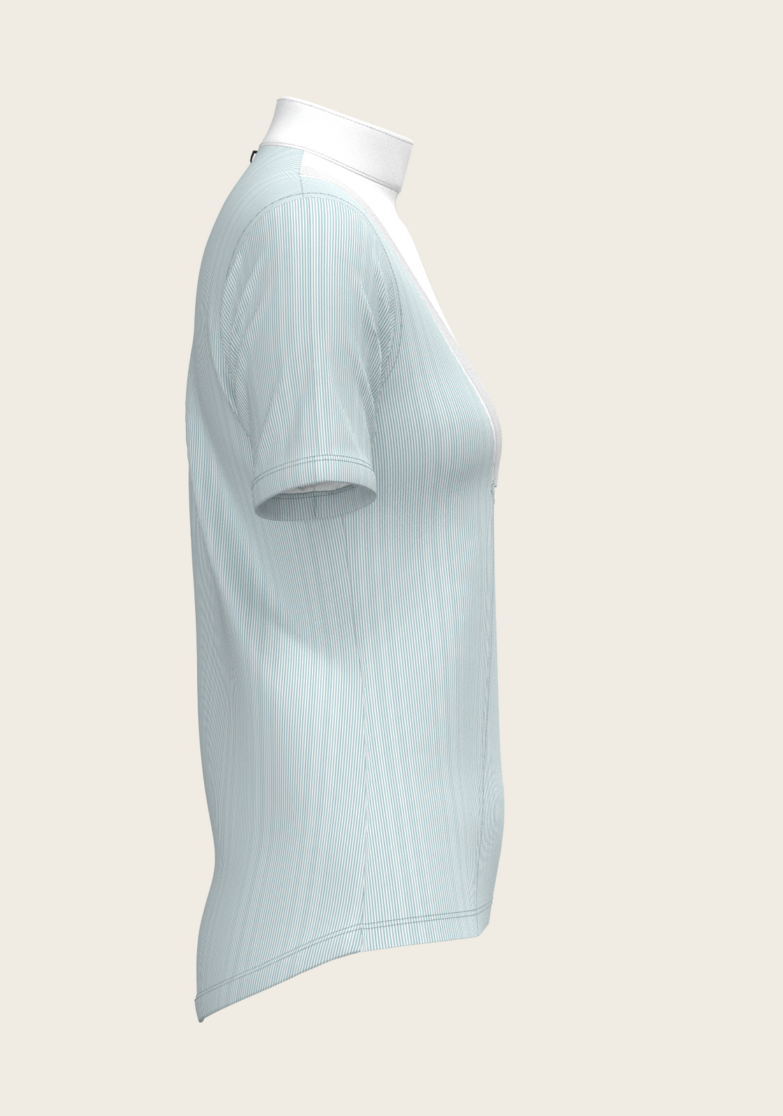  Stripes in Sky Blue Short Pleated Short Sleeve Show Shirt