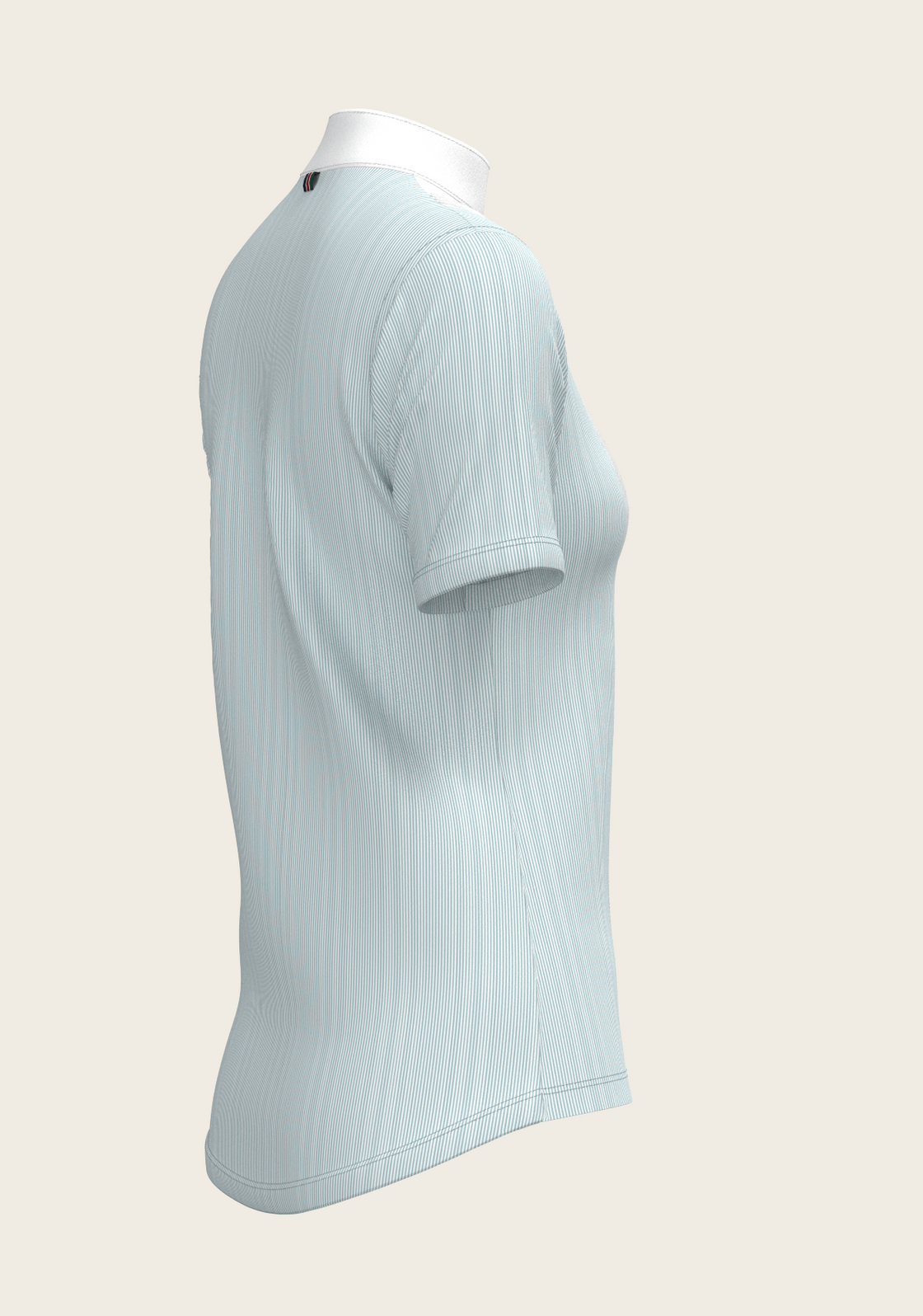  Stripes in Sky Blue Short Pleated Short Sleeve Show Shirt