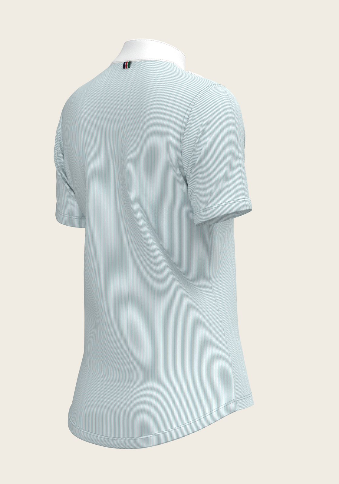  Stripes in Sky Blue Short Pleated Short Sleeve Show Shirt