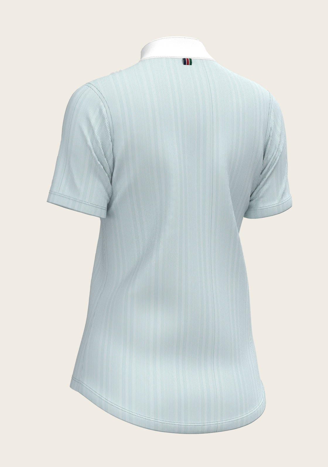  Stripes in Sky Blue Short Pleated Short Sleeve Show Shirt