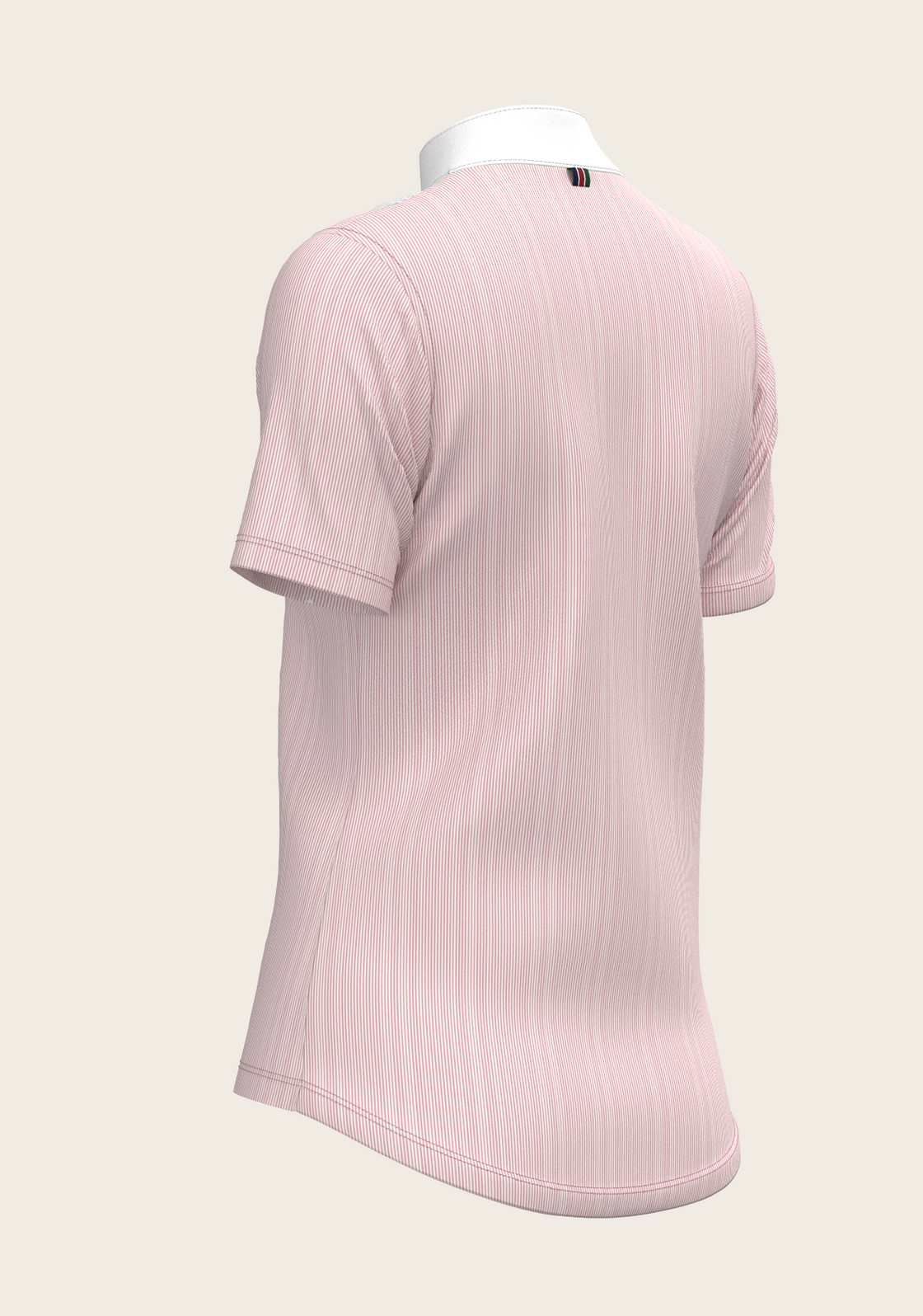 Stripes in Rose Short Pleated Short Sleeve Show Shirt