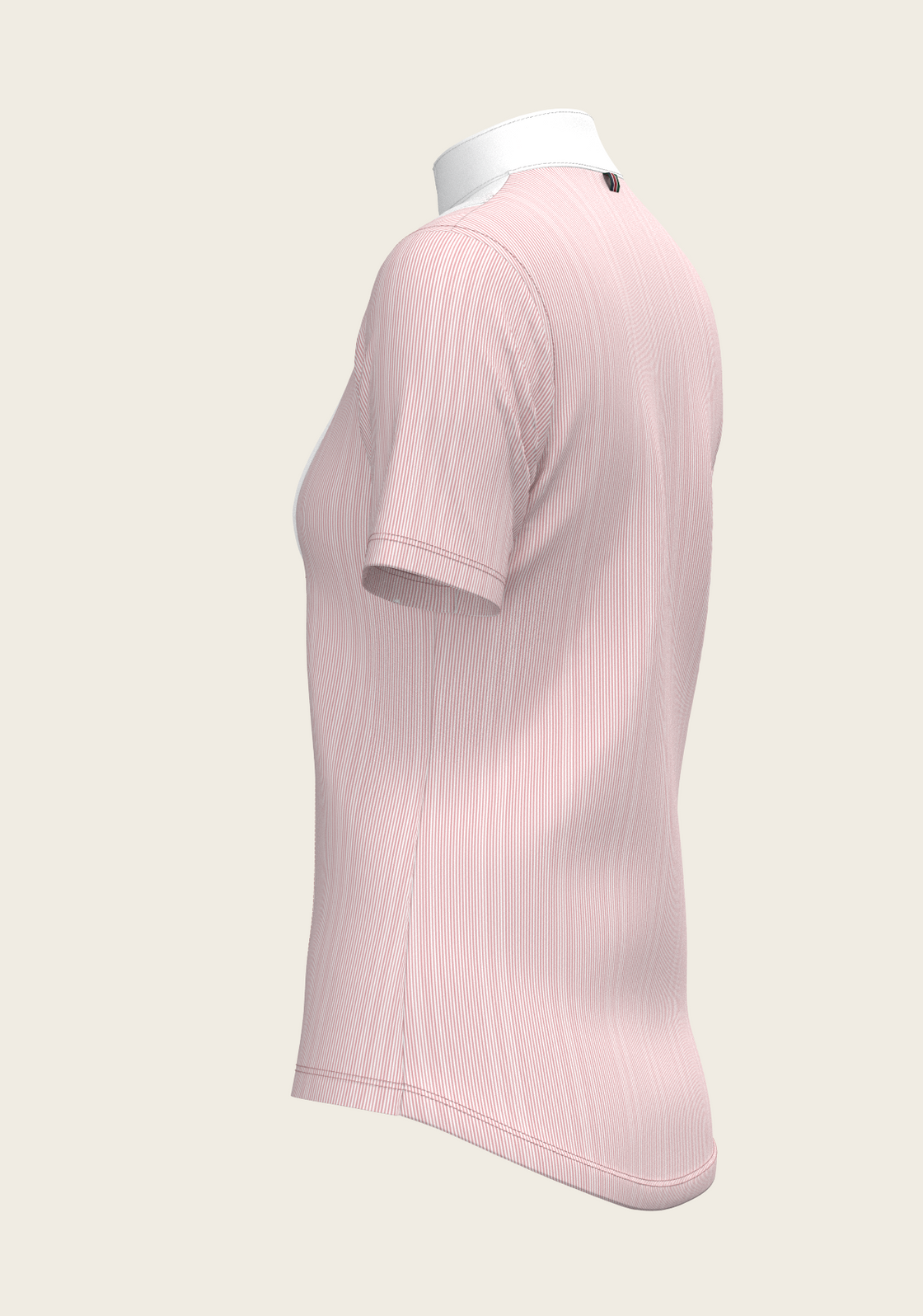 Stripes in Rose Short Pleated Short Sleeve Show Shirt