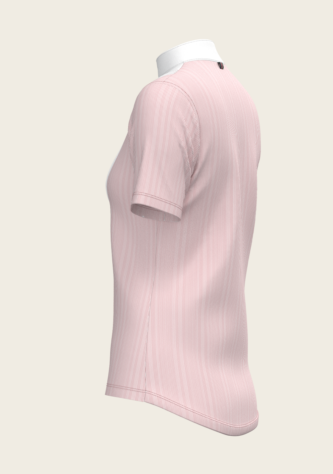 PRE ORDER • Stripes in Rose Short Pleated Short Sleeve Show Shirt