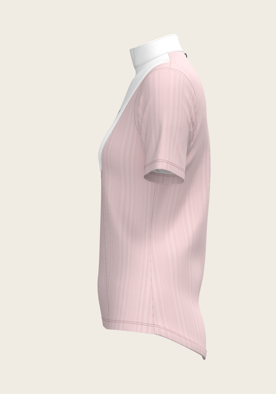 Stripes in Rose Short Pleated Short Sleeve Show Shirt