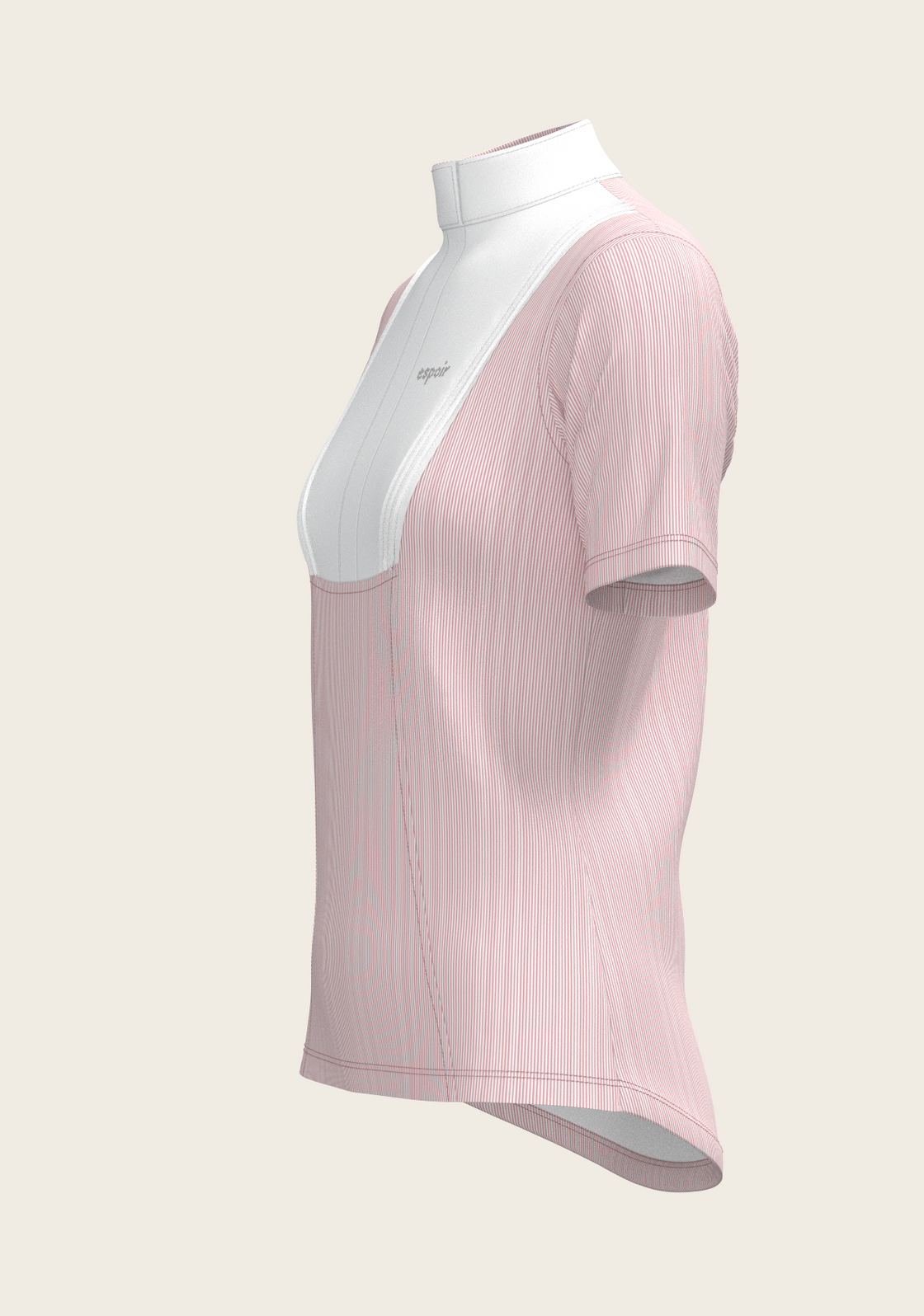 Stripes in Rose Short Pleated Short Sleeve Show Shirt