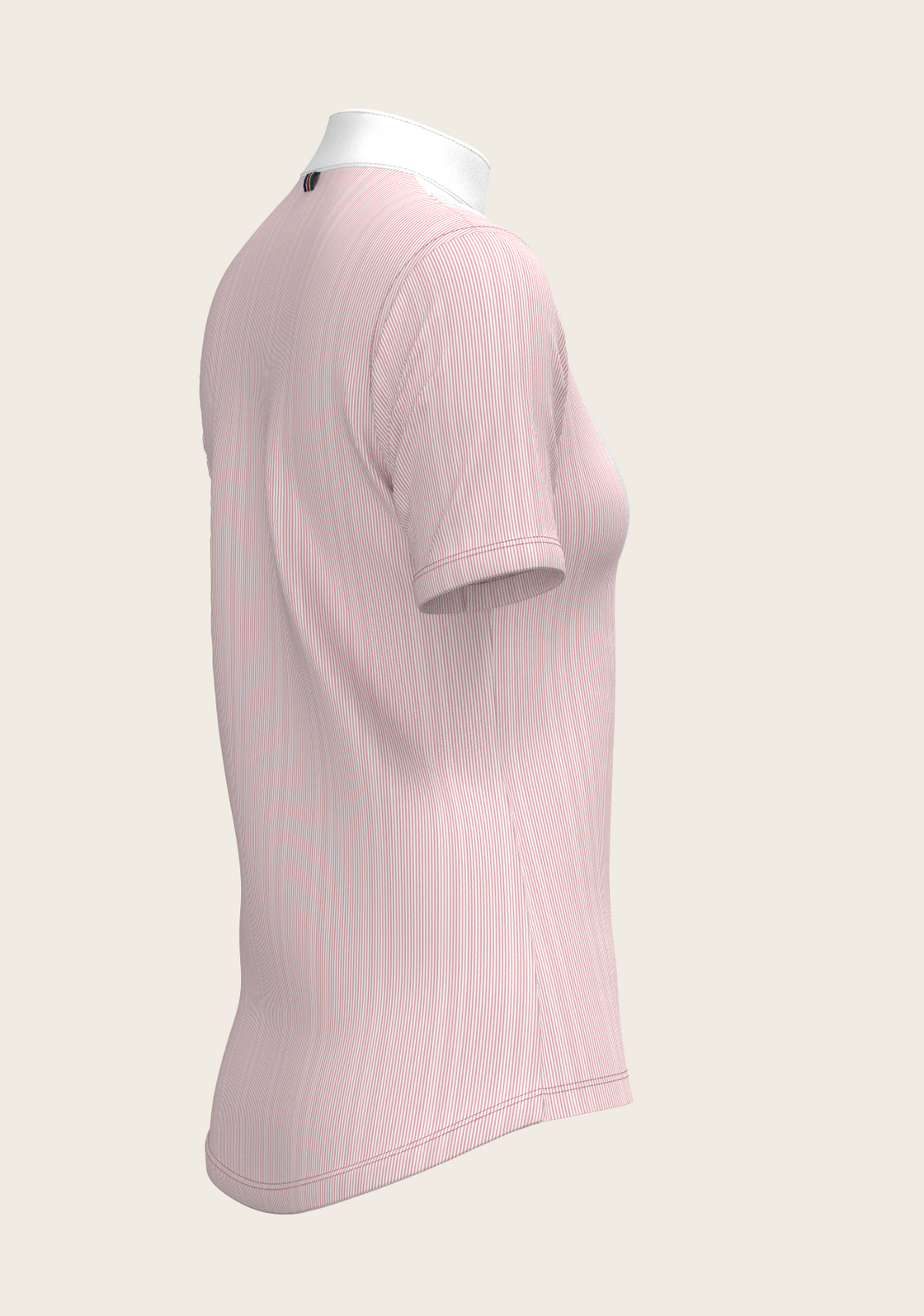 Stripes in Rose Short Pleated Short Sleeve Show Shirt