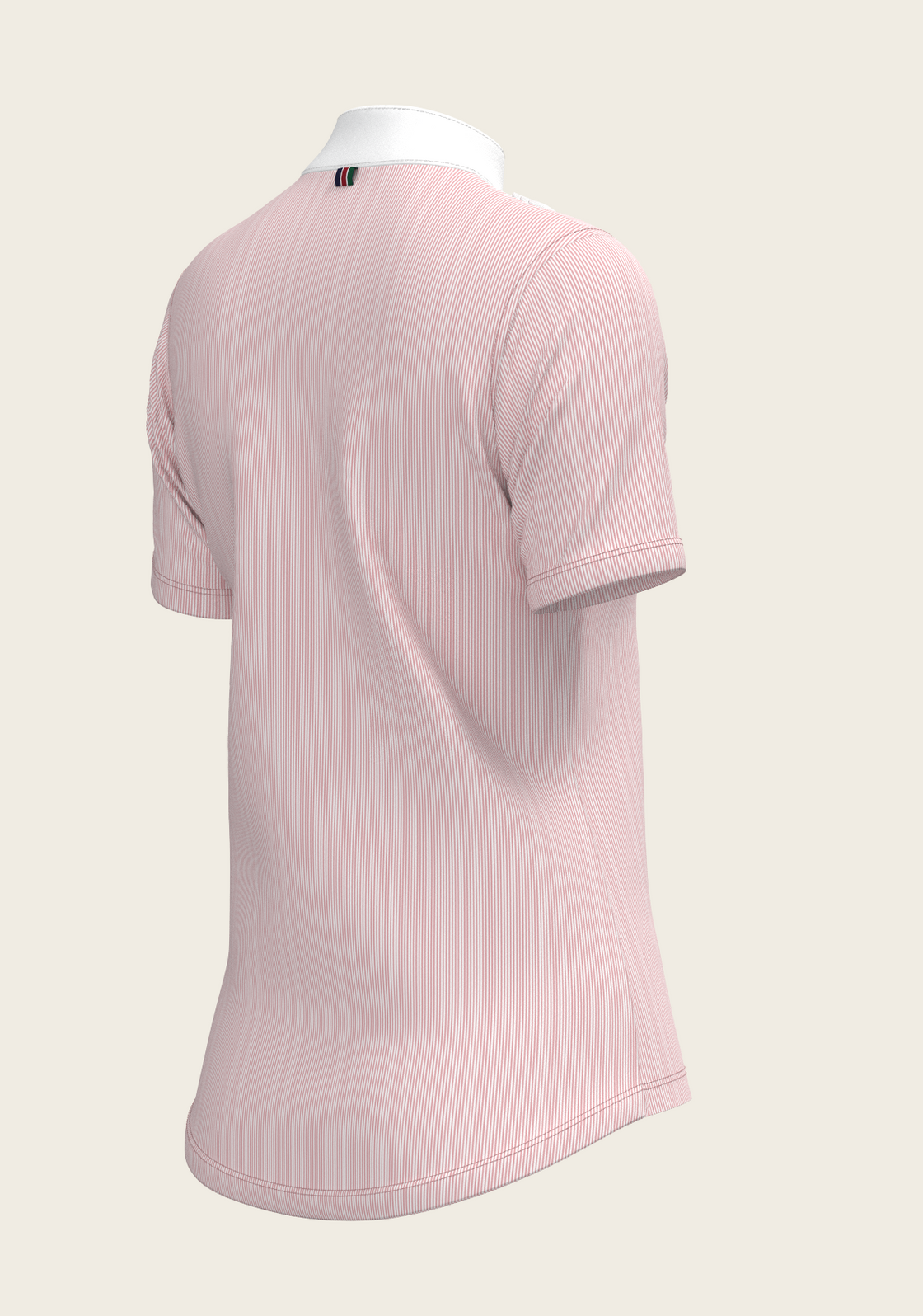 Stripes in Rose Short Pleated Short Sleeve Show Shirt