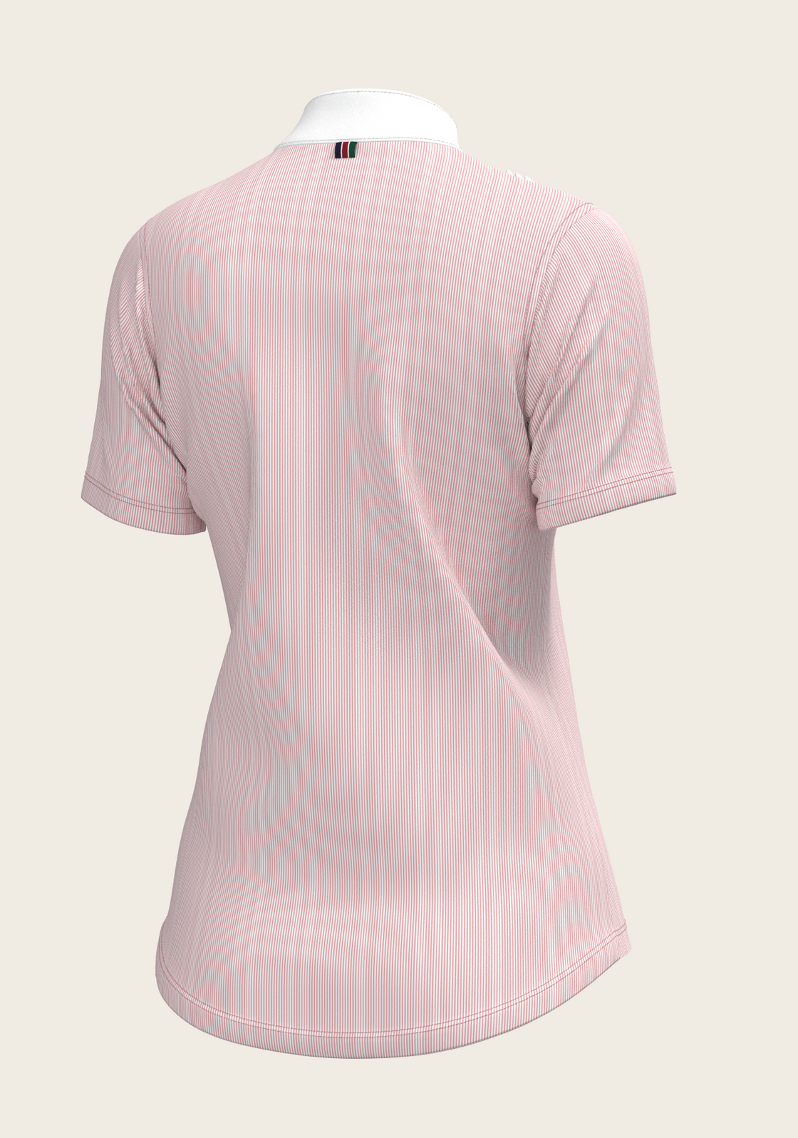 Stripes in Rose Short Pleated Short Sleeve Show Shirt