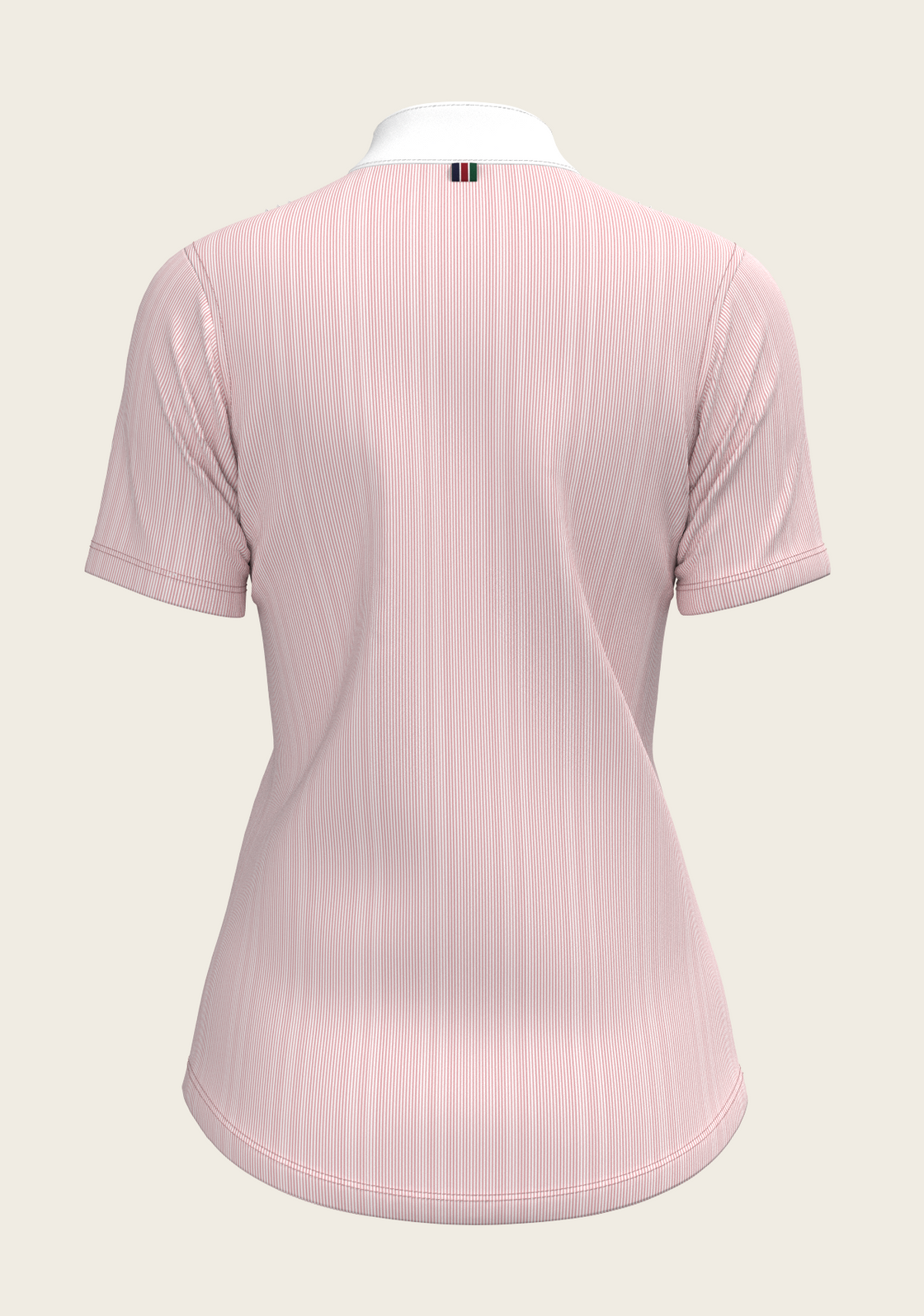 Stripes in Rose Short Pleated Short Sleeve Show Shirt