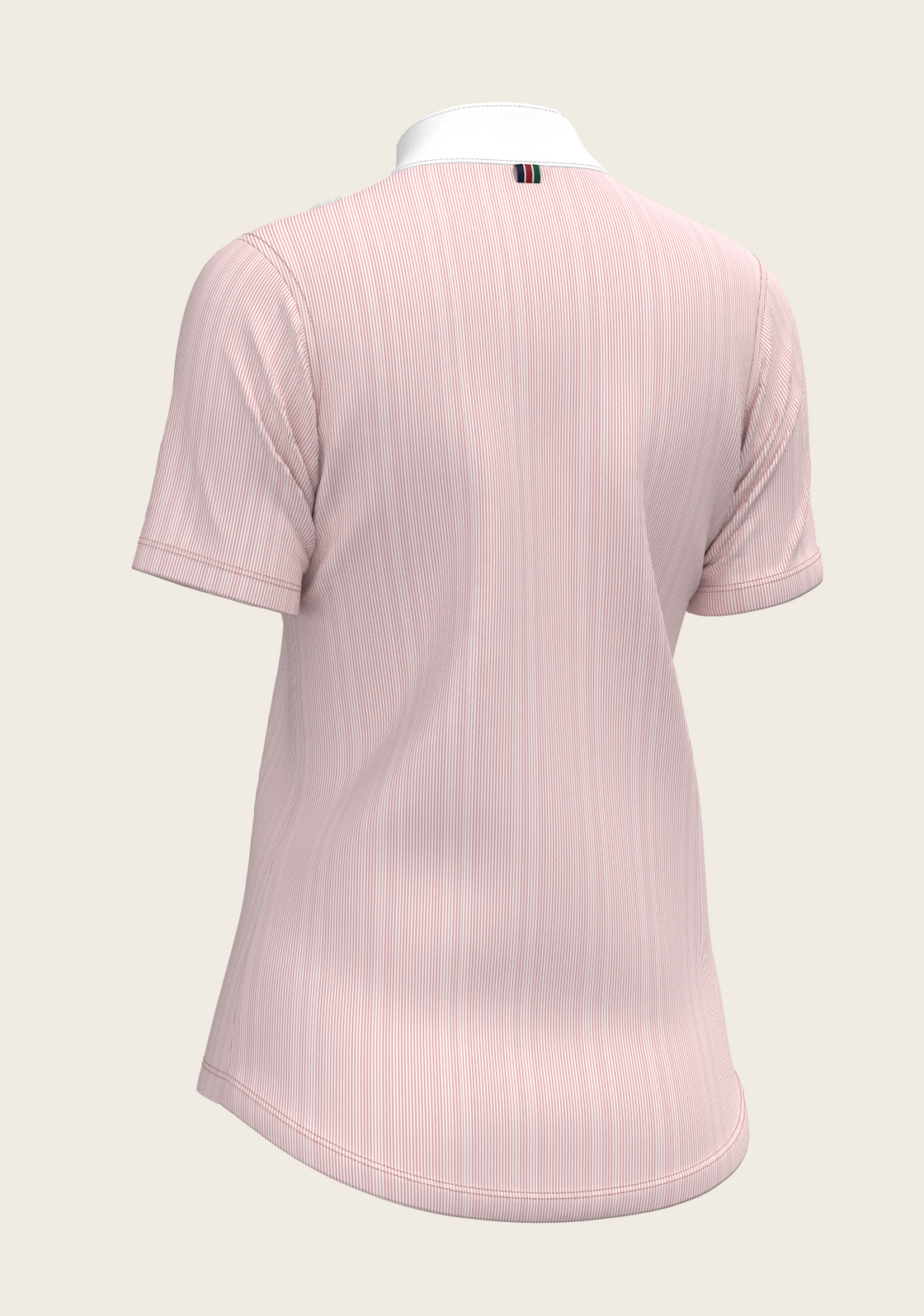 Stripes in Rose Short Pleated Short Sleeve Show Shirt