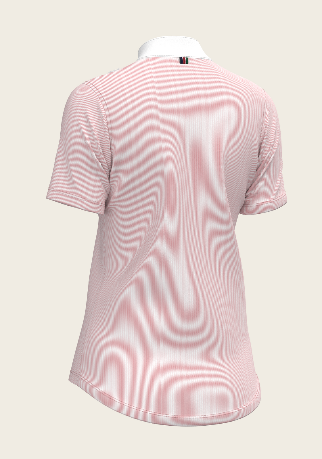 PRE ORDER • Stripes in Rose Short Pleated Short Sleeve Show Shirt