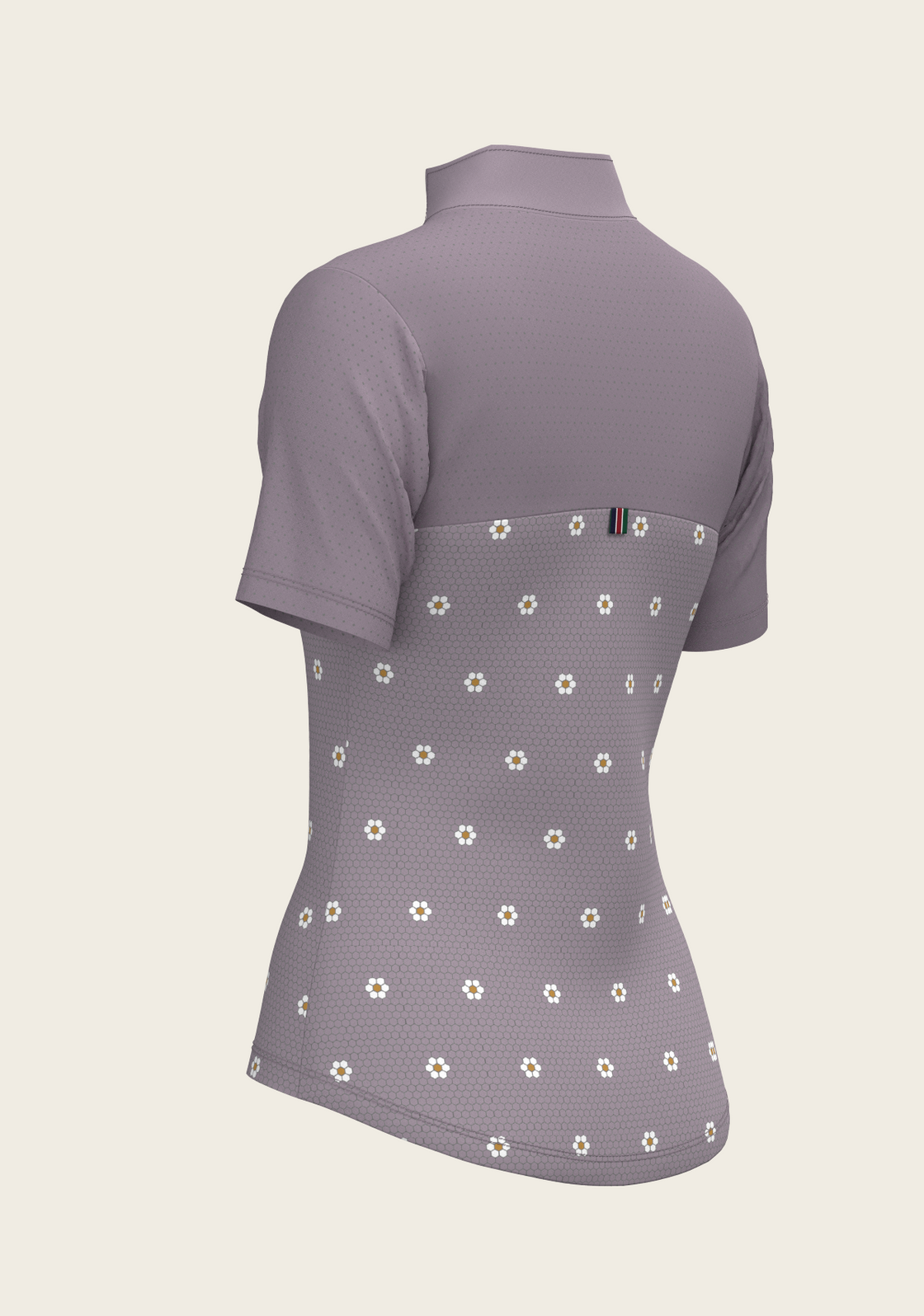 Mosaic Daises in Lavender Short Sleeve Sport Sun Shirt