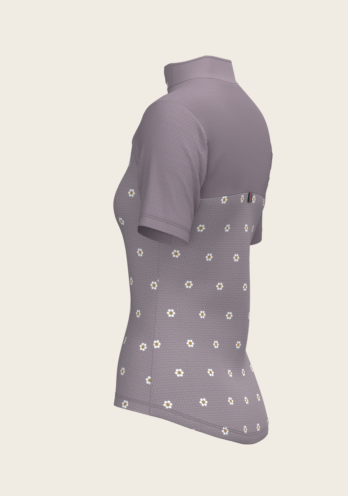 Mosaic Daises in Lavender Short Sleeve Sport Sun Shirt