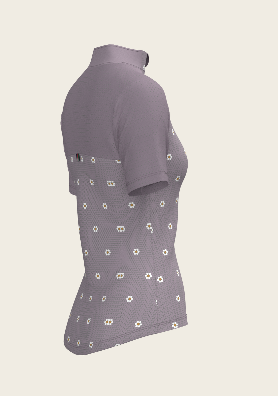 Mosaic Daises in Lavender Short Sleeve Sport Sun Shirt