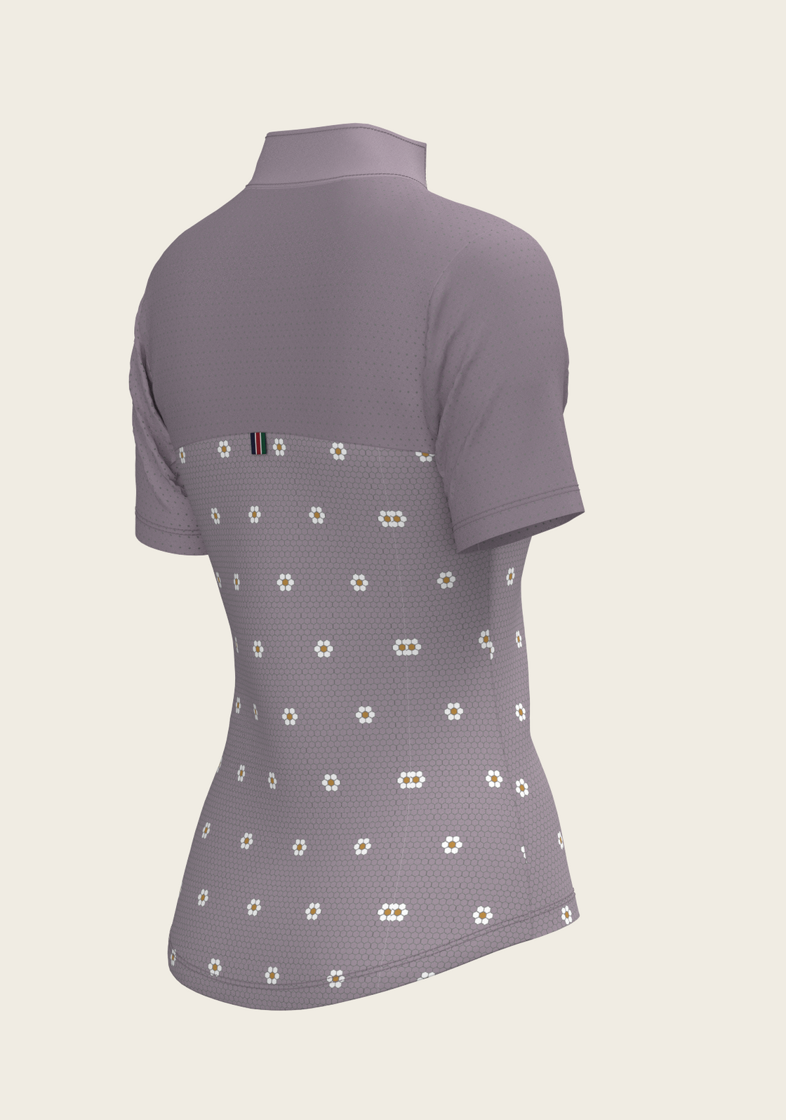 Mosaic Daises in Lavender Short Sleeve Sport Sun Shirt