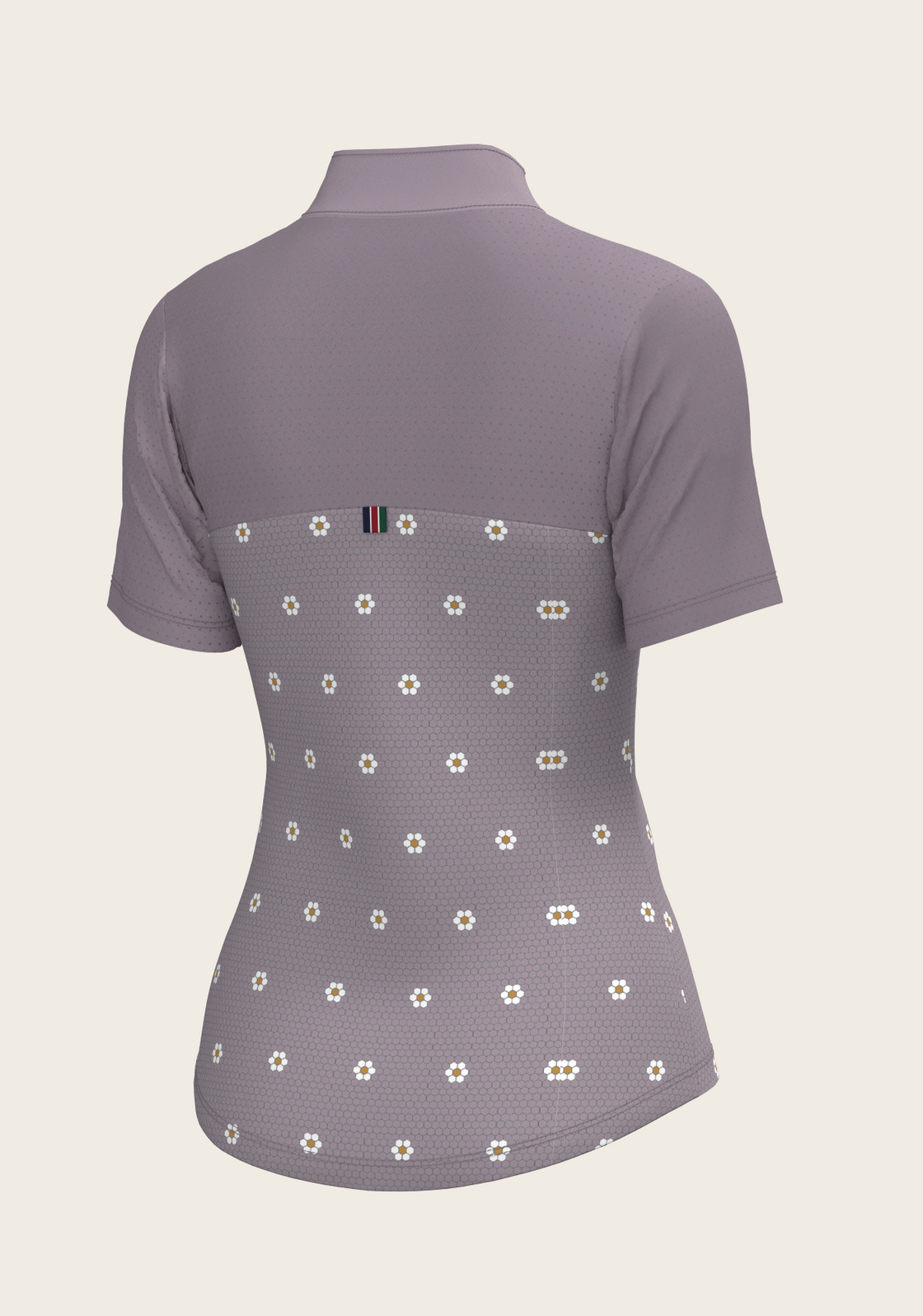 Mosaic Daises in Lavender Short Sleeve Sport Sun Shirt