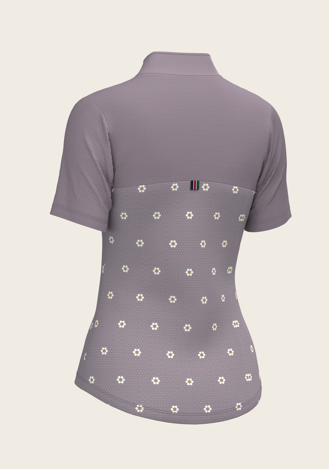 Mosaic Daises in Lavender Short Sleeve Sport Sun Shirt