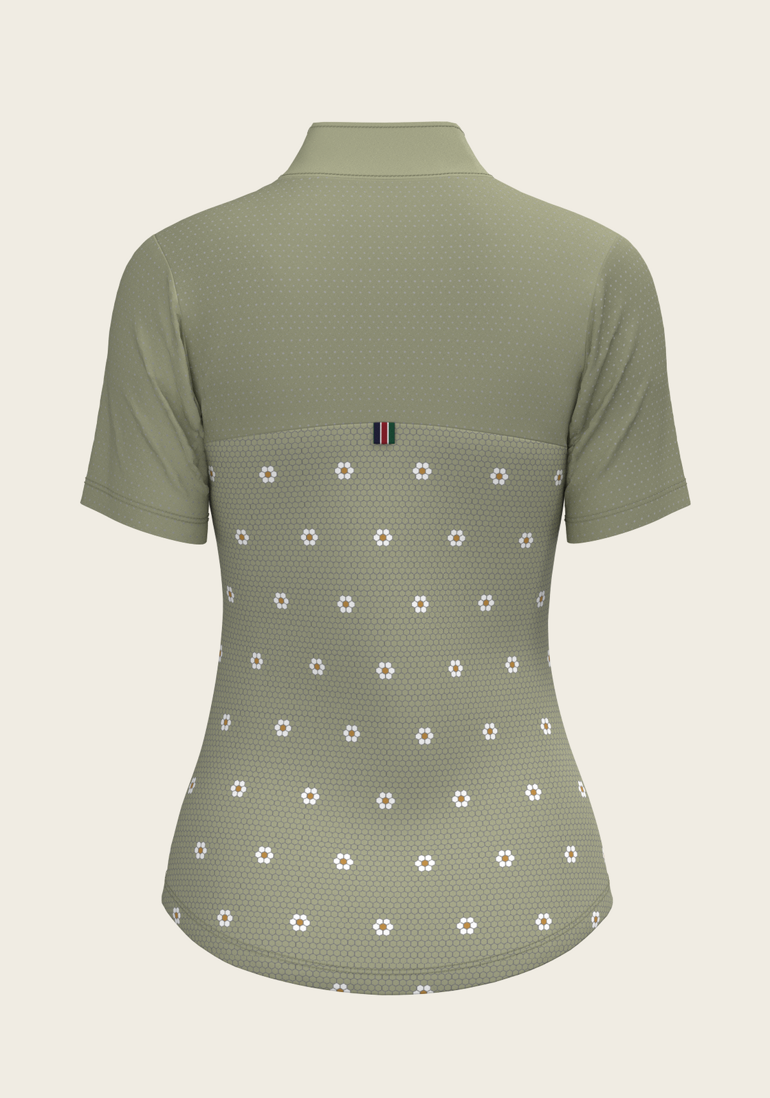 Mosaic Daises in Olive Short Sleeve Sport Sun Shirt