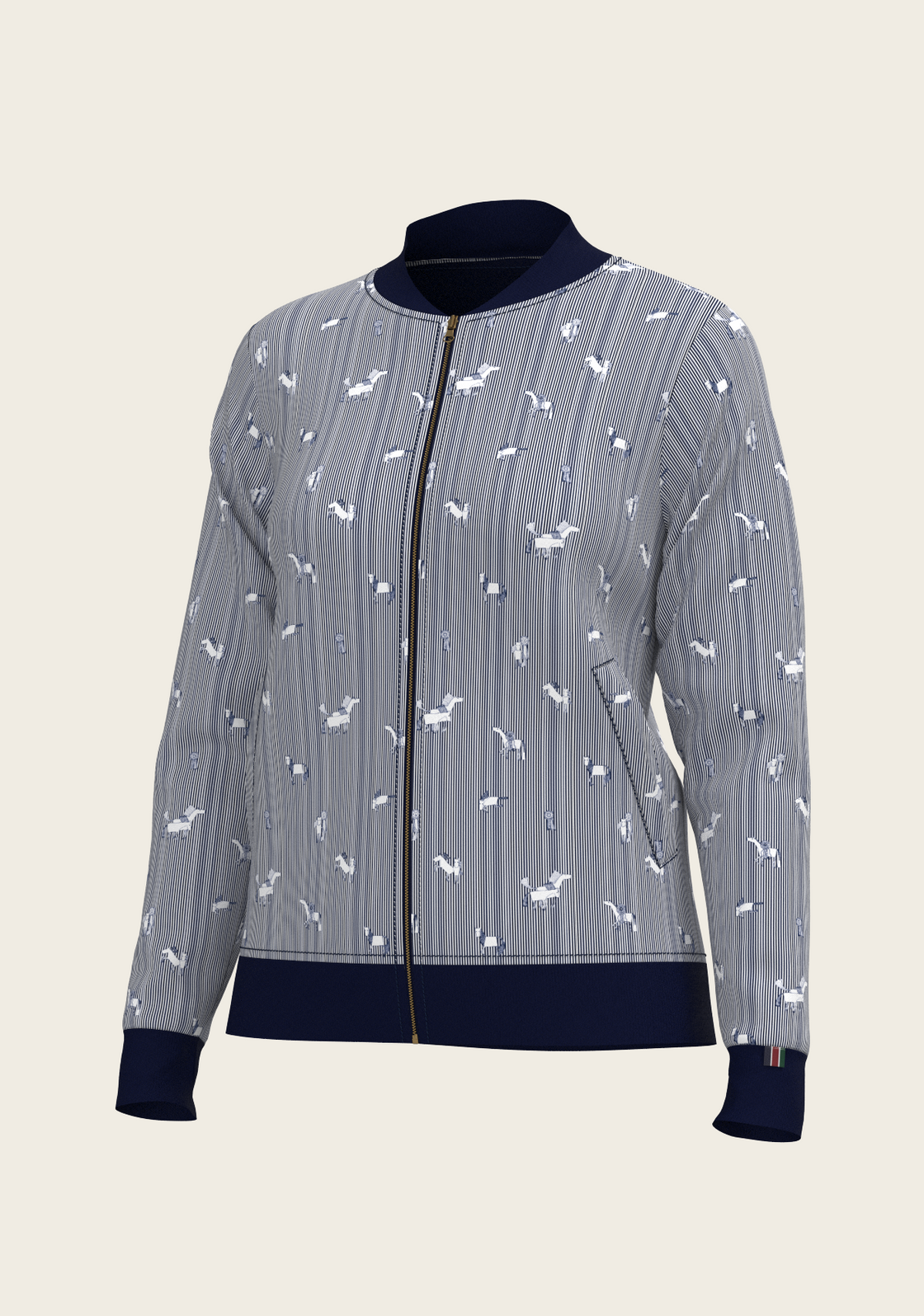  Navy Stripes Reversible Jacket