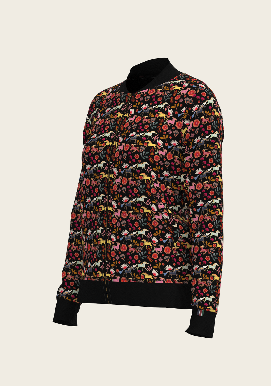  Bouquet on Black Reversible Jacket