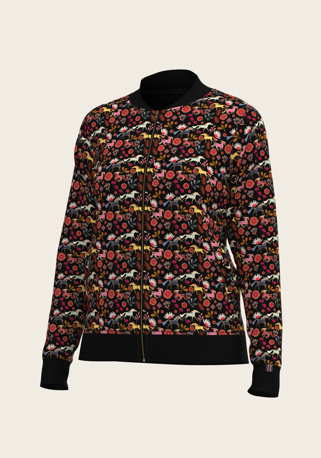  Bouquet on Black Reversible Jacket