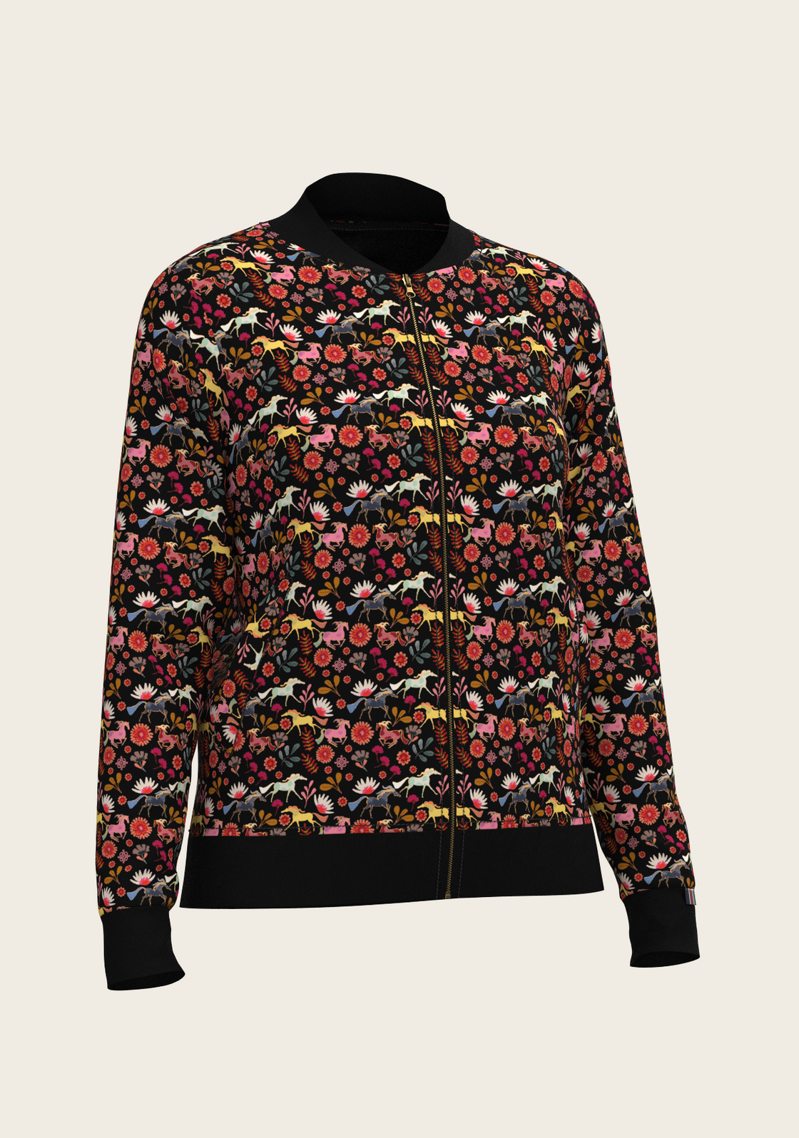  Bouquet on Black Reversible Jacket