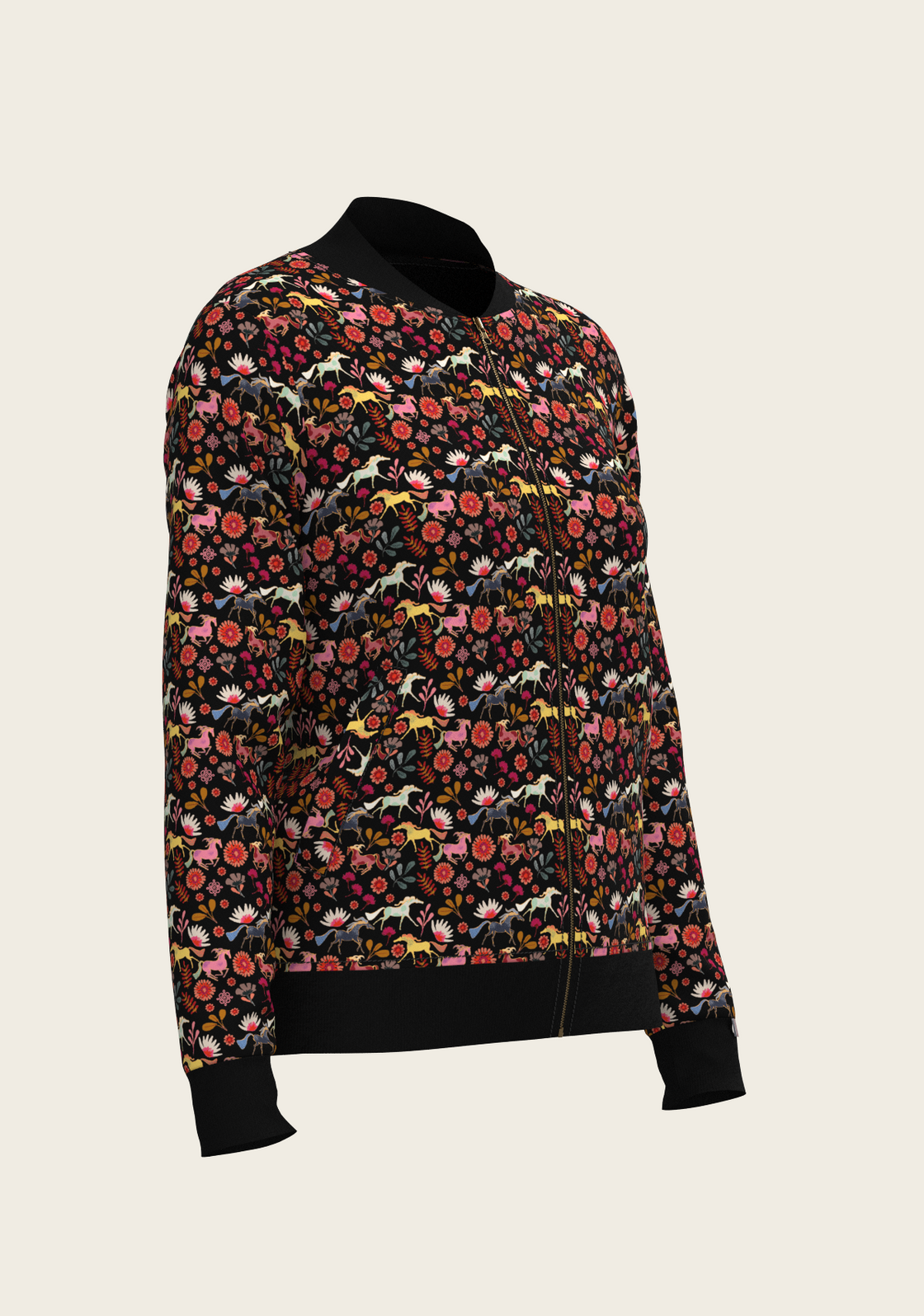  Bouquet on Black Reversible Jacket