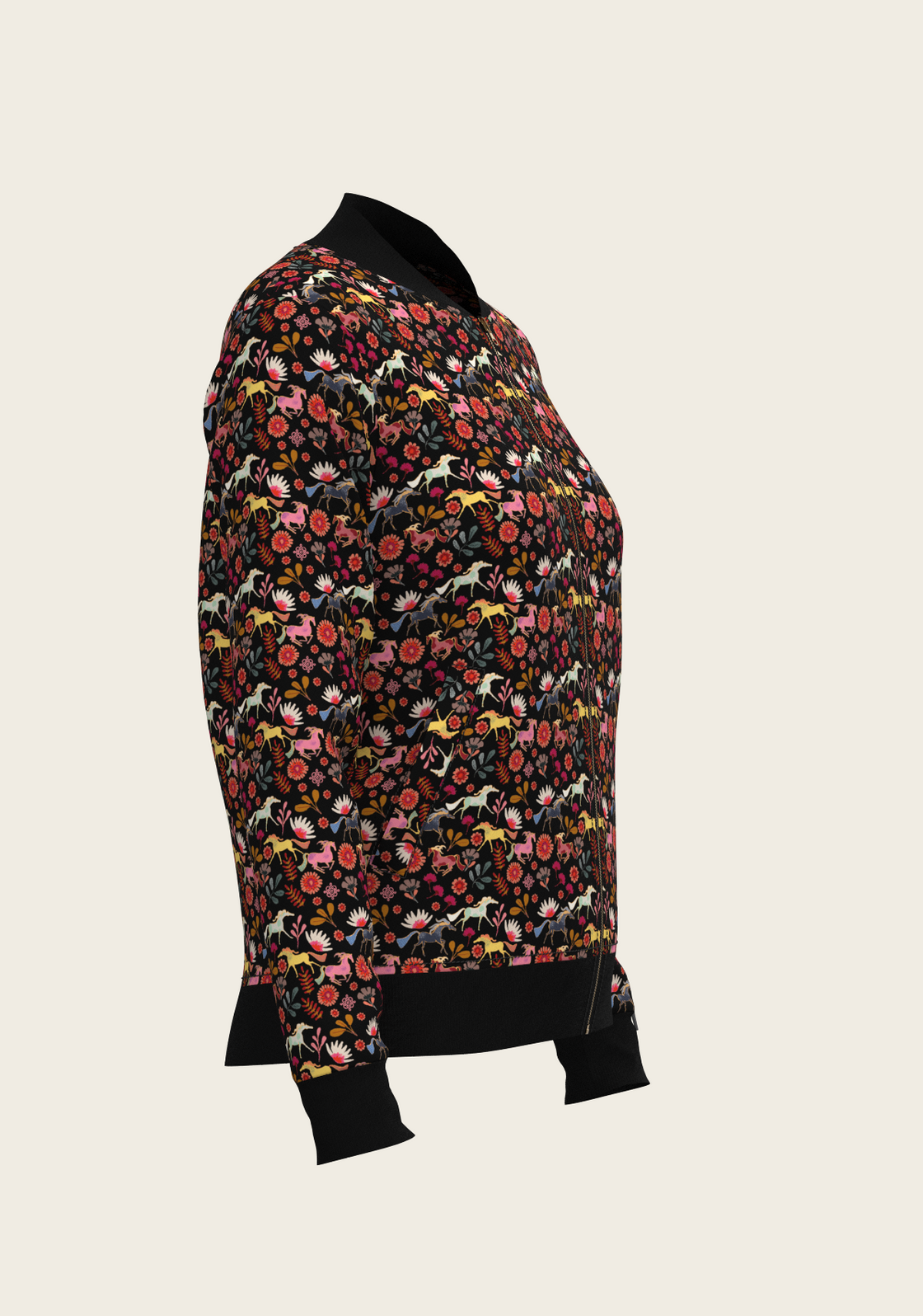  Bouquet on Black Reversible Jacket