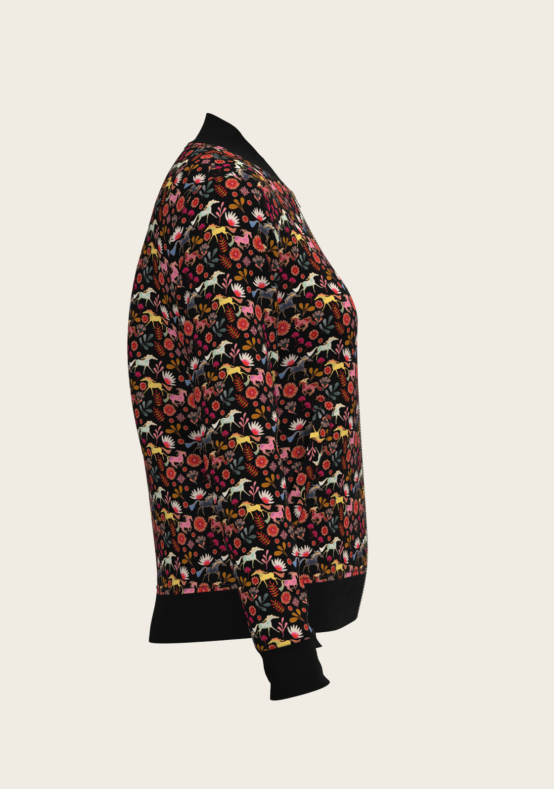  Bouquet on Black Reversible Jacket