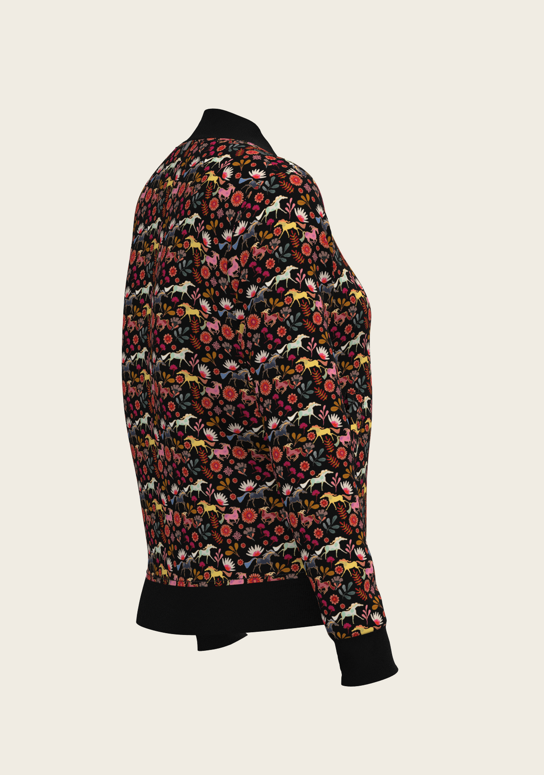  Bouquet on Black Reversible Jacket