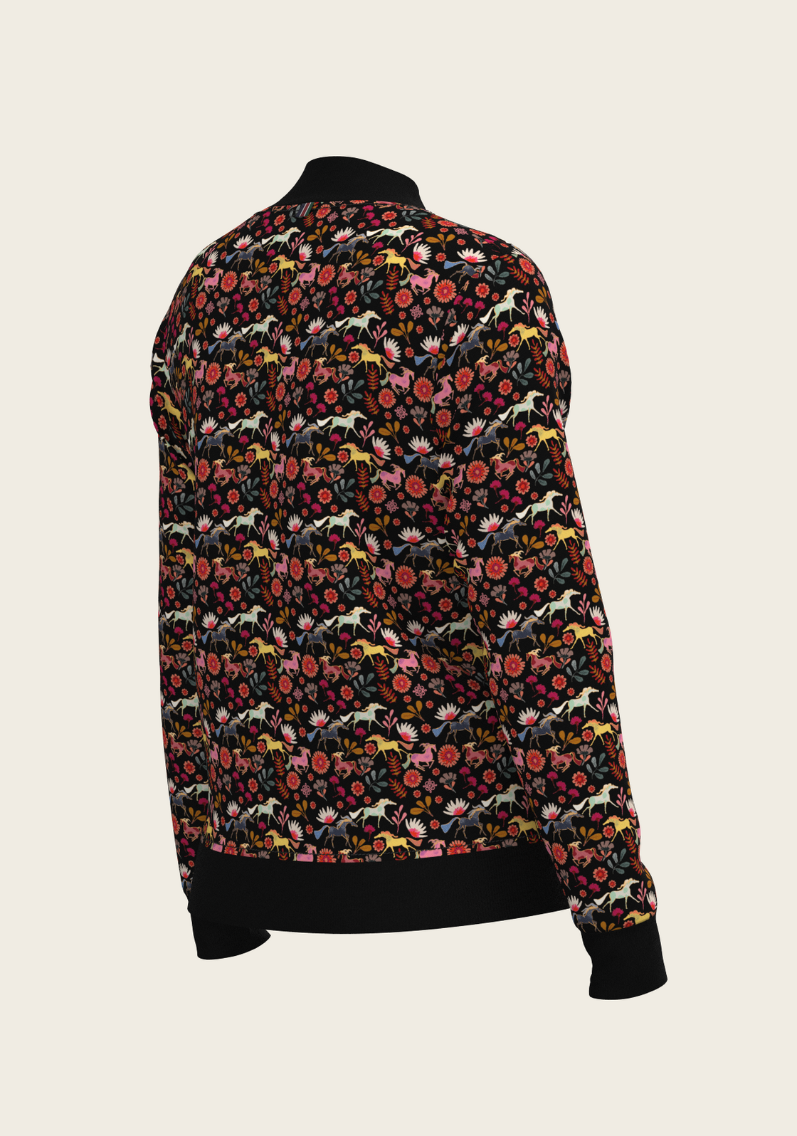  Bouquet on Black Reversible Jacket