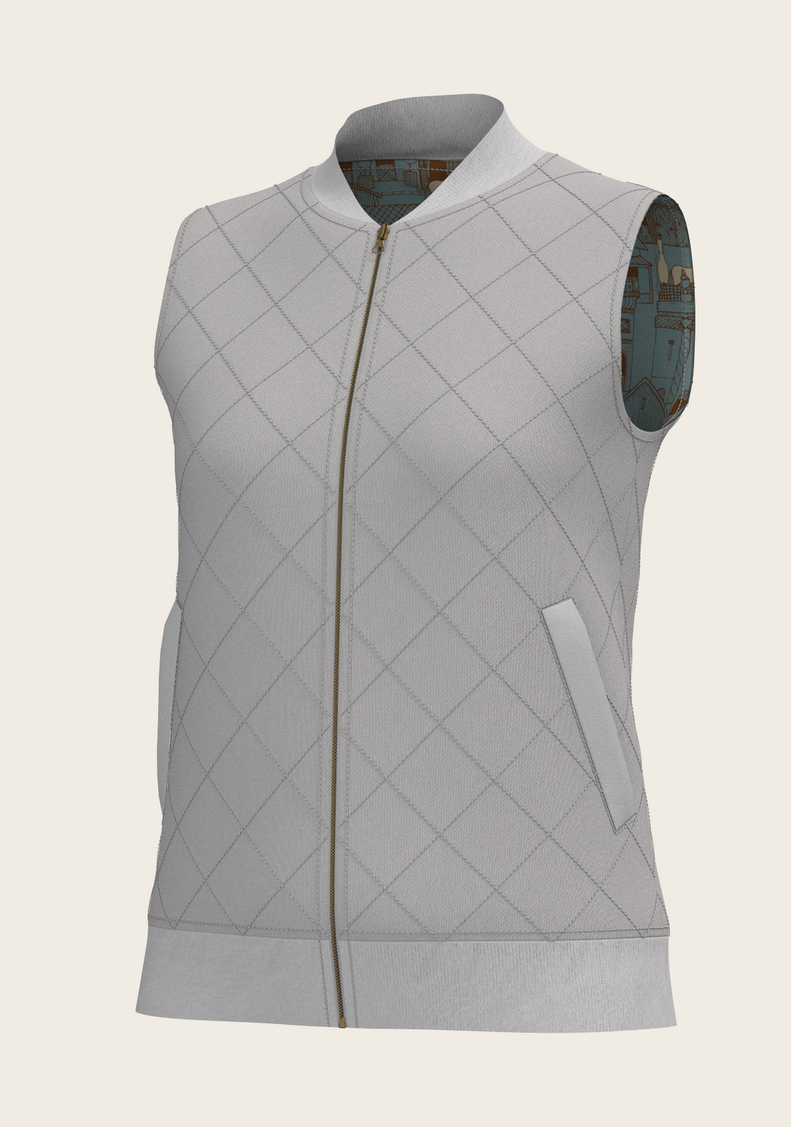 Tribe Sports Womens Layered Racer Vest (Pewter Grey)
