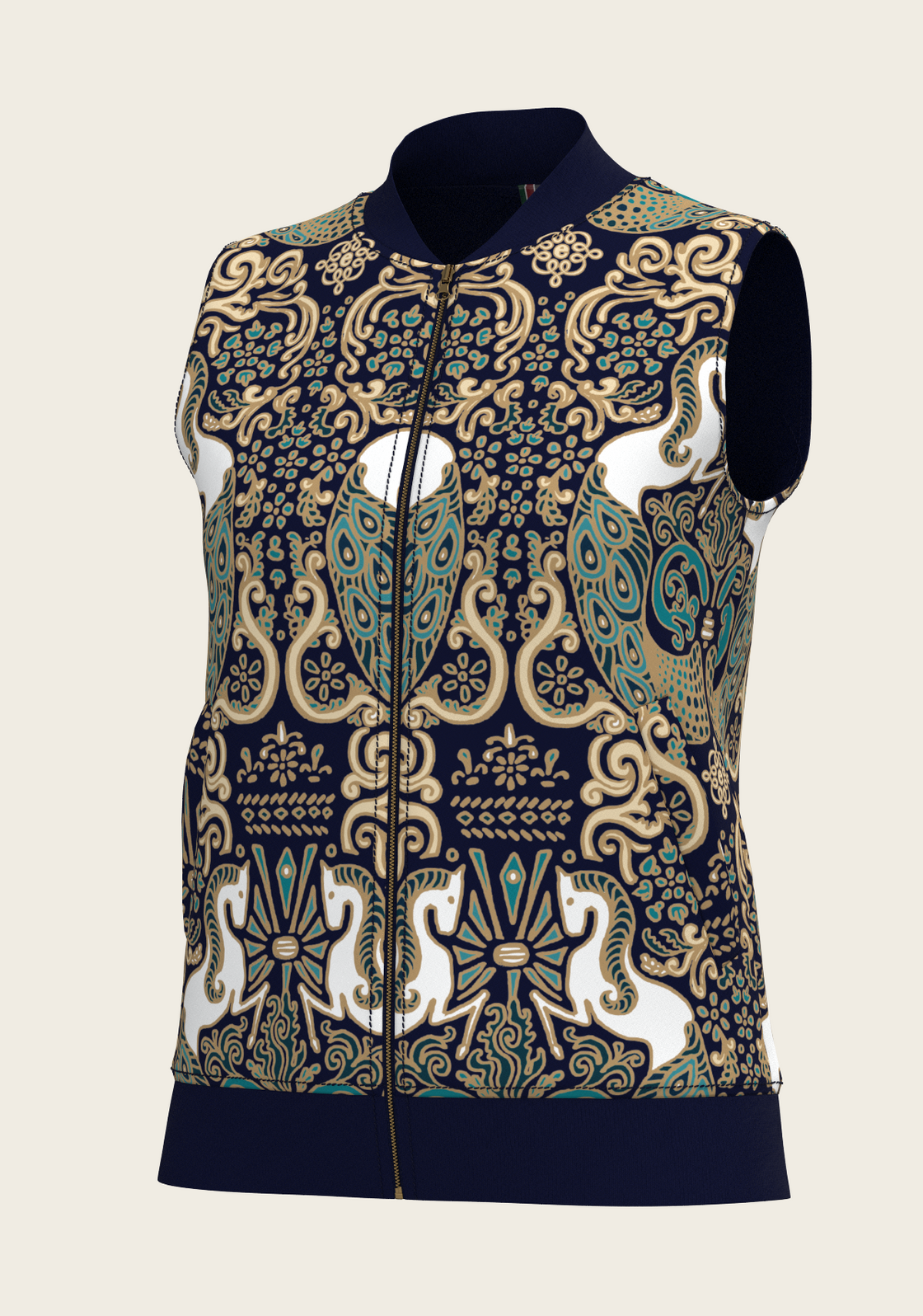 Mermaid Horses Reversible Sleeveless Warmup Vest