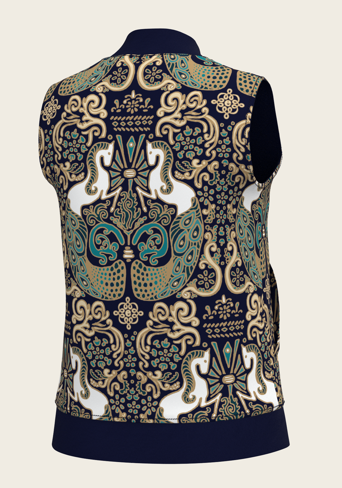 Mermaid Horses Reversible Sleeveless Warmup Vest