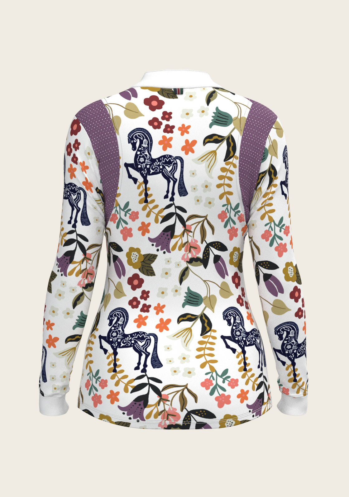 Floral Joie SF3029 Floral short Zip Long Sleeve Show Shirt