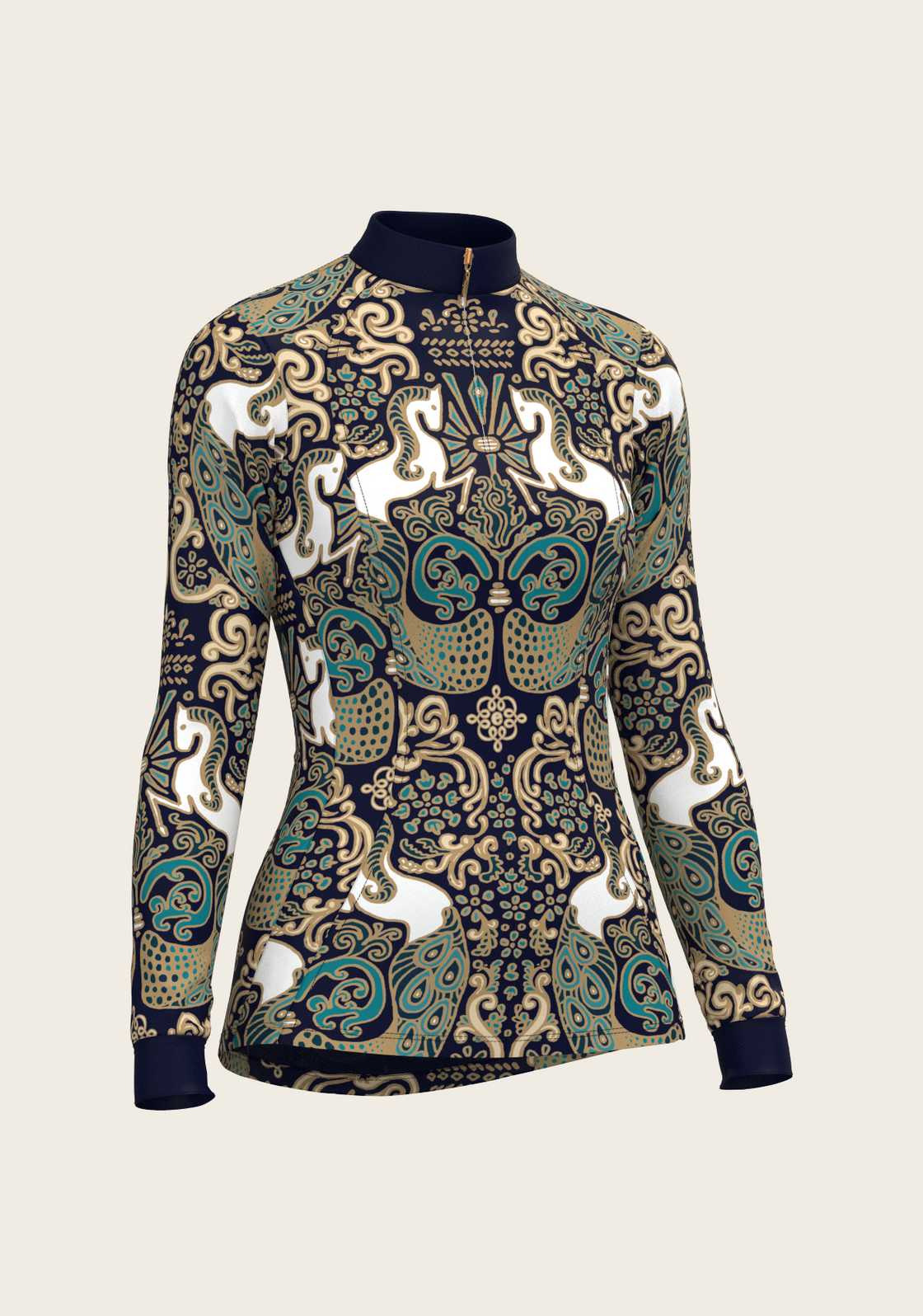 Mermaid Horses Quarter Zip Sun Shirt