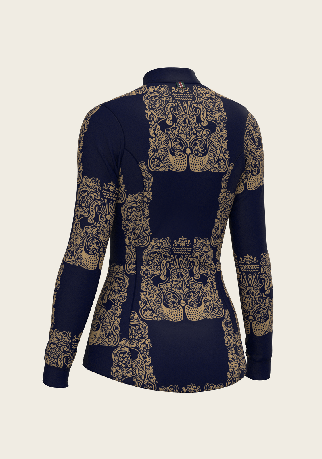 Mermaid Horses in Navy and Gold Quarter Zip Sun Shirt