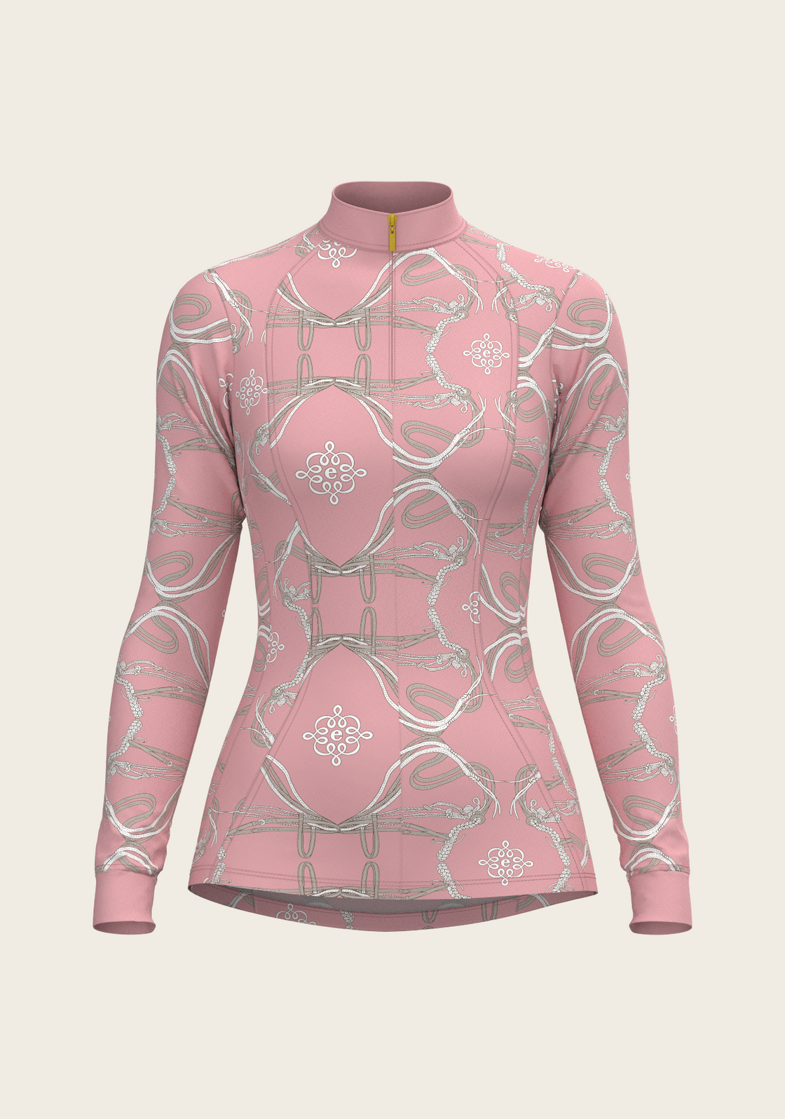 Roped Bridles on Rose Quarter Zip Sun Shirt
