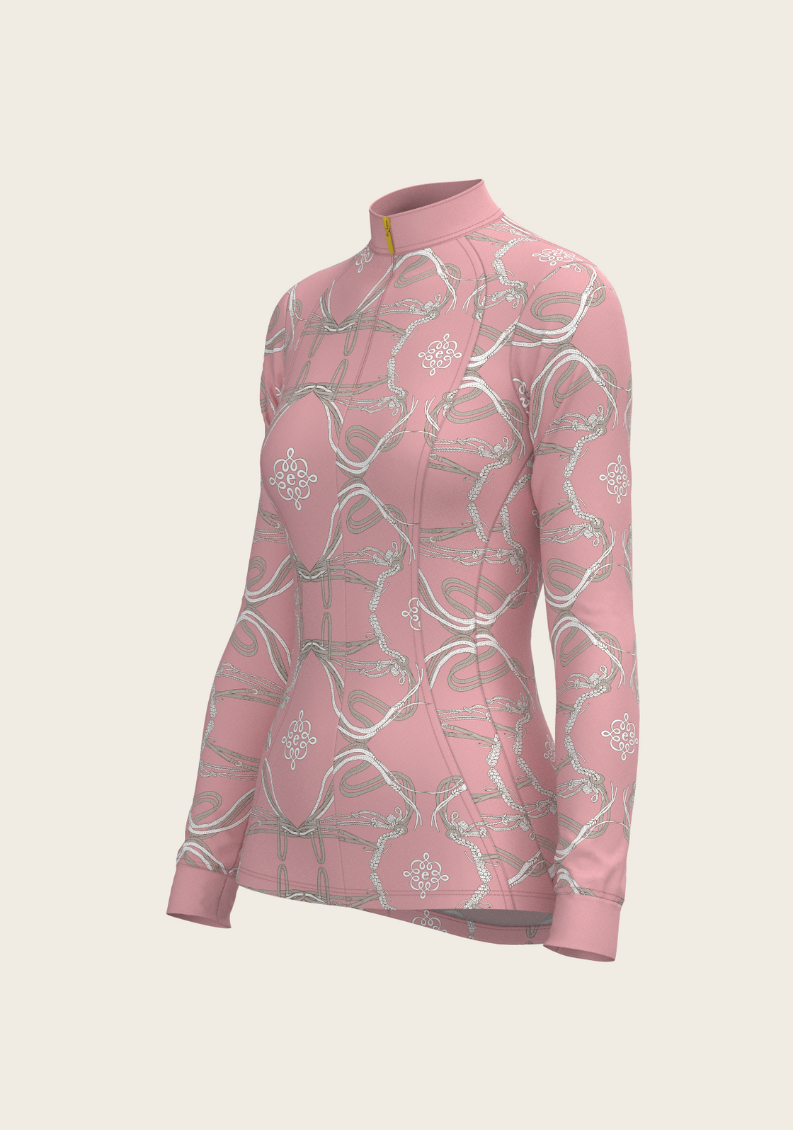 Roped Bridles on Rose Quarter Zip Sun Shirt