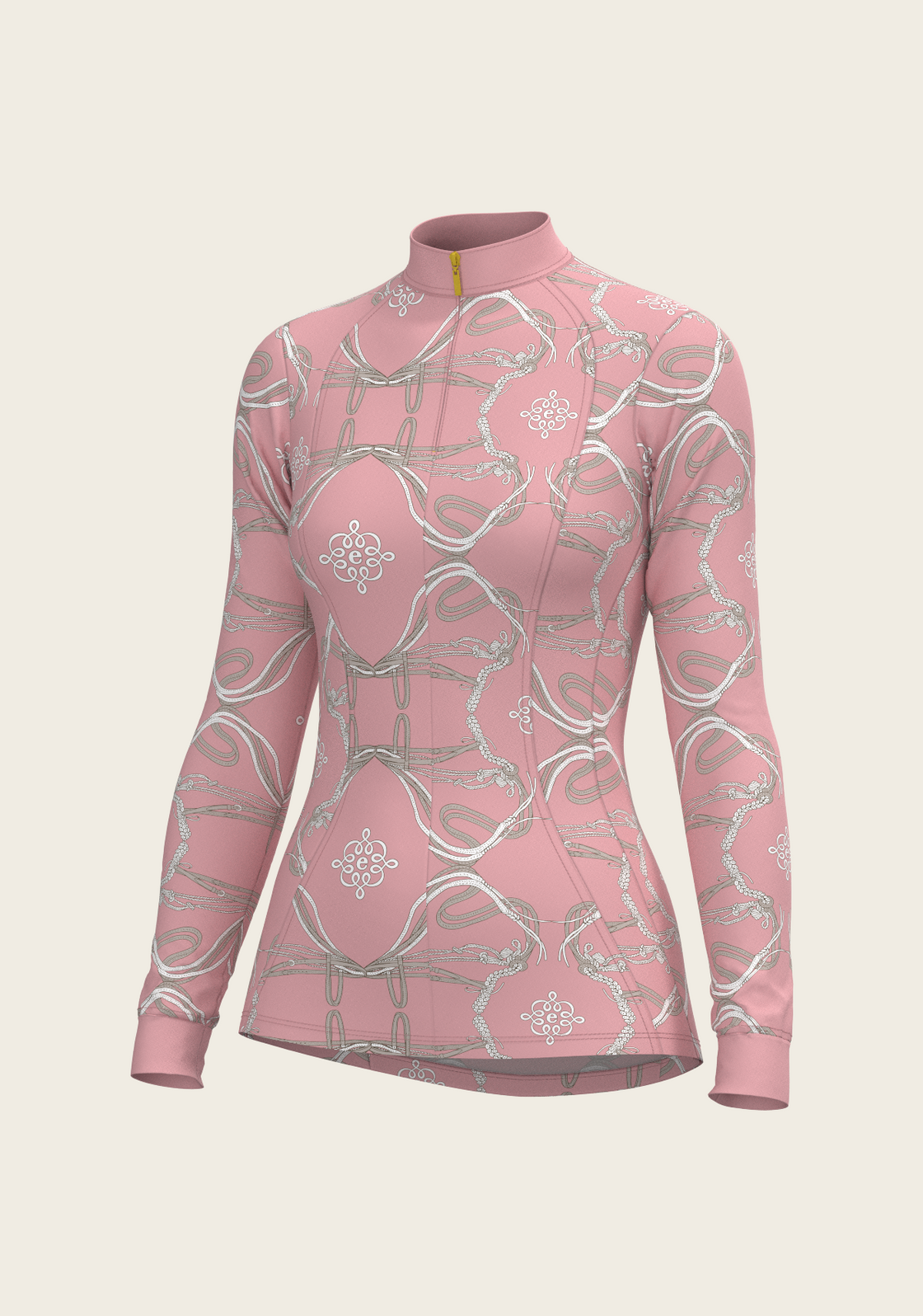 Roped Bridles on Rose Quarter Zip Sun Shirt