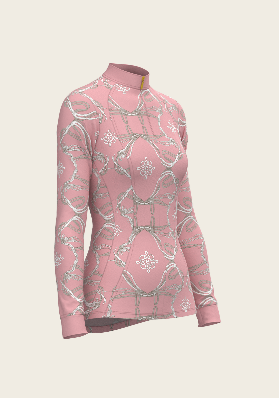 Roped Bridles on Rose Quarter Zip Sun Shirt