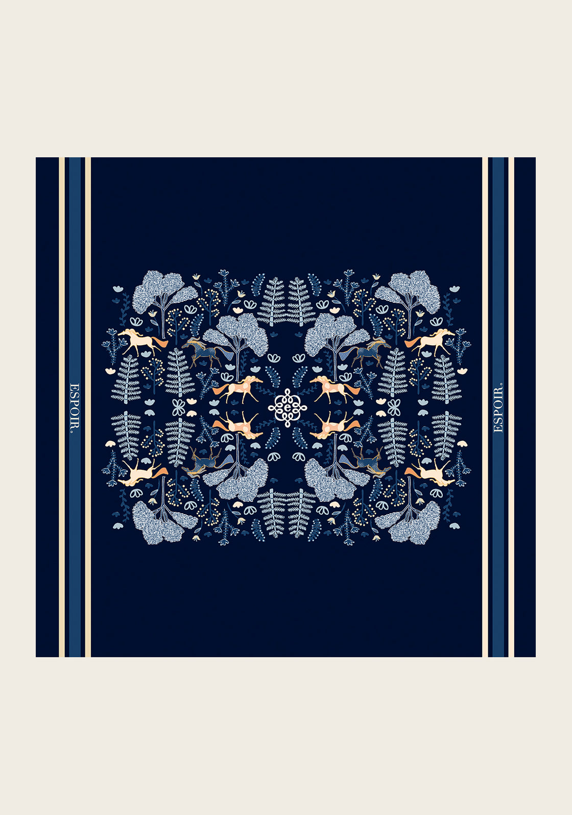  Forest on Navy Square Scarf