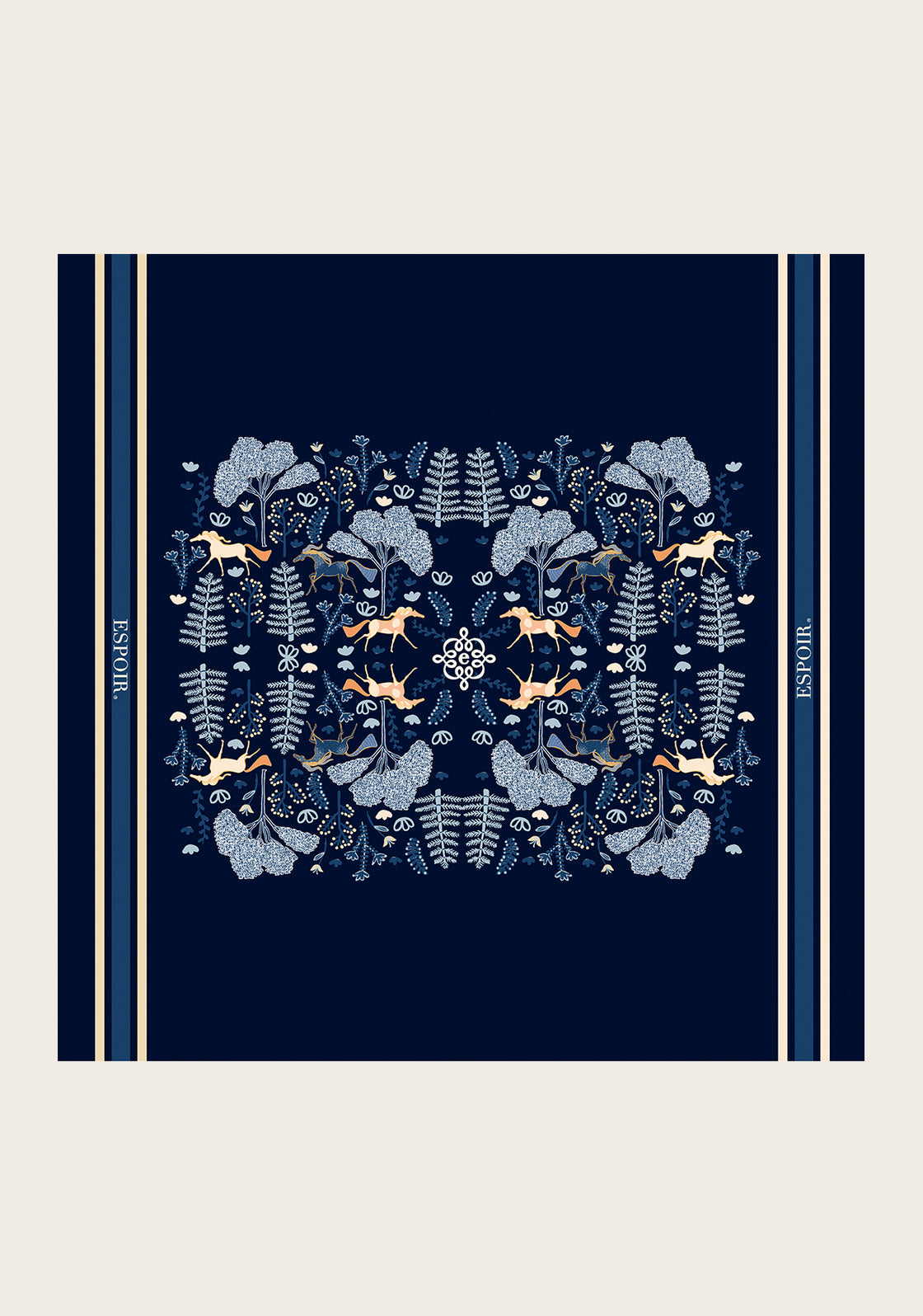  Forest on Navy Square Scarf