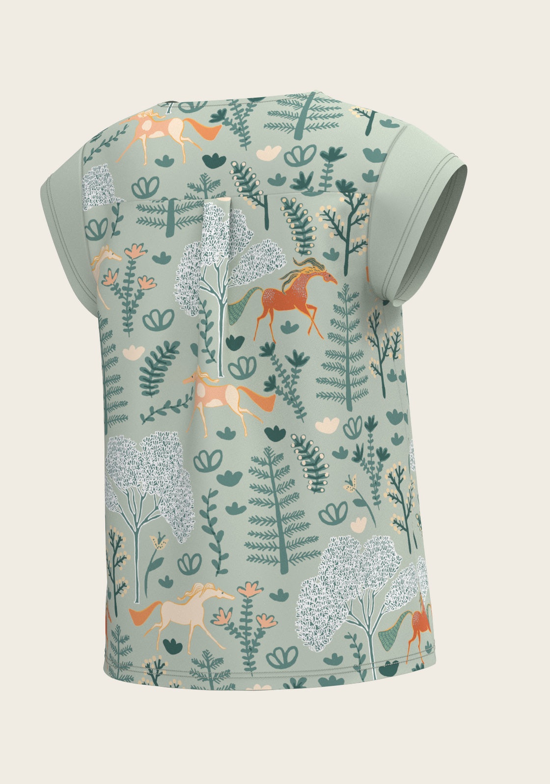 PRE ORDER • Forest on Lime Loose Fitting V Neck Shirt
