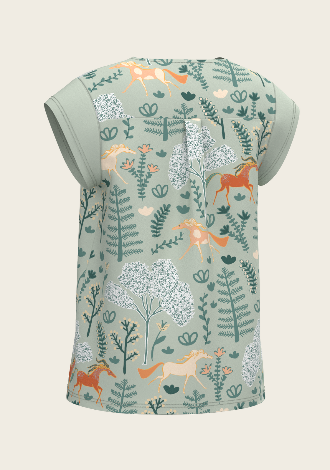 PRE ORDER • Forest on Lime Loose Fitting V Neck Shirt