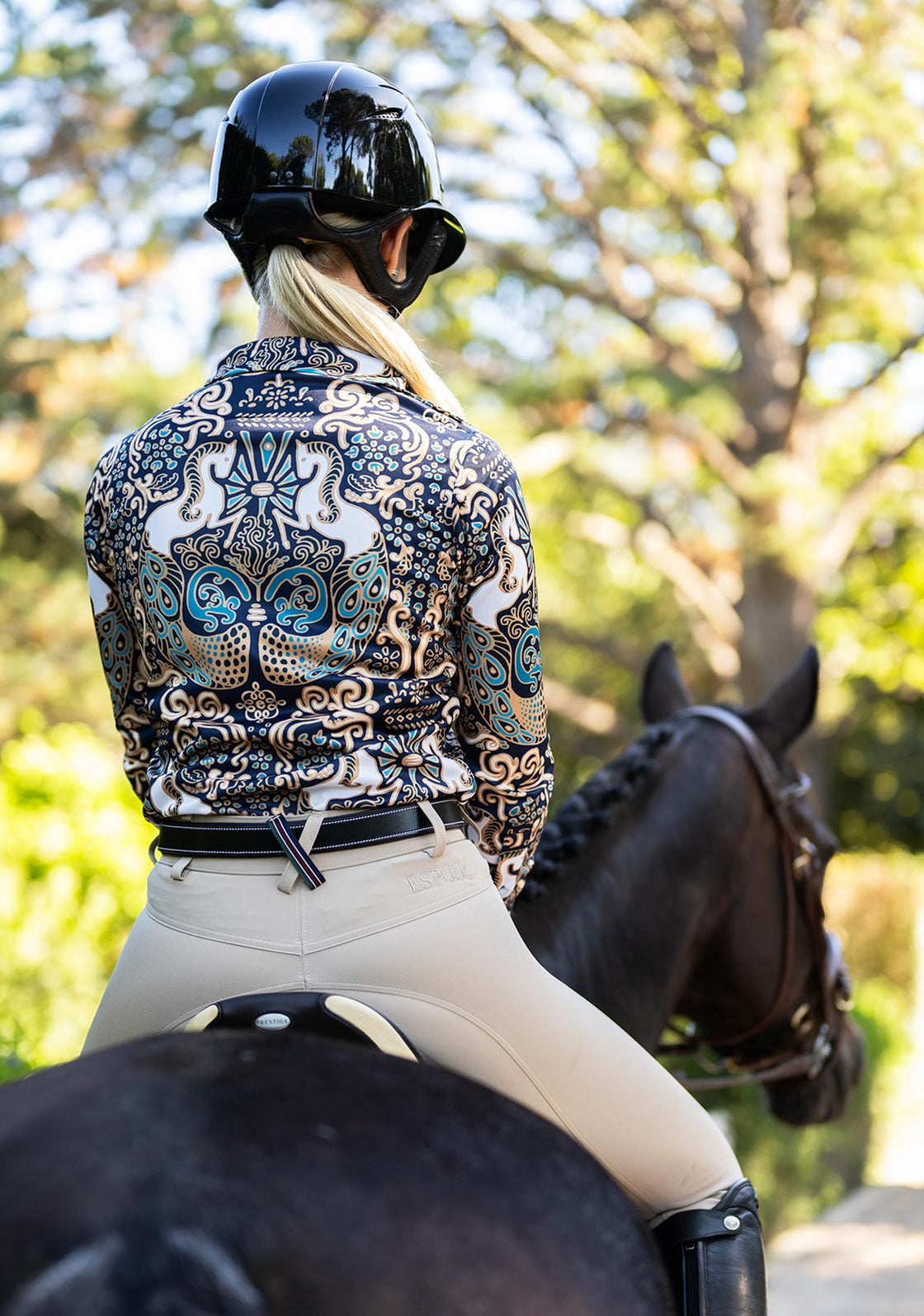 Mermaid Horses Ladies Button Shirt