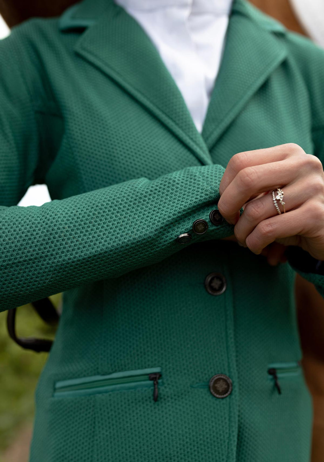 Kelly Green Mesh Show Jacket