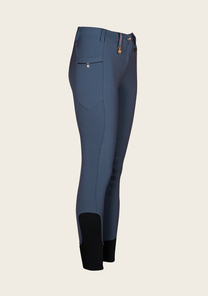 Espoir Inspire Smokey Blue Knee Patch Bamboo Breeches