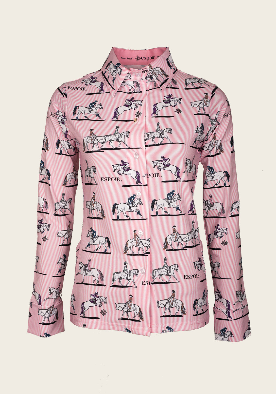 United Equestrian on Pink Ladies Button Shirt